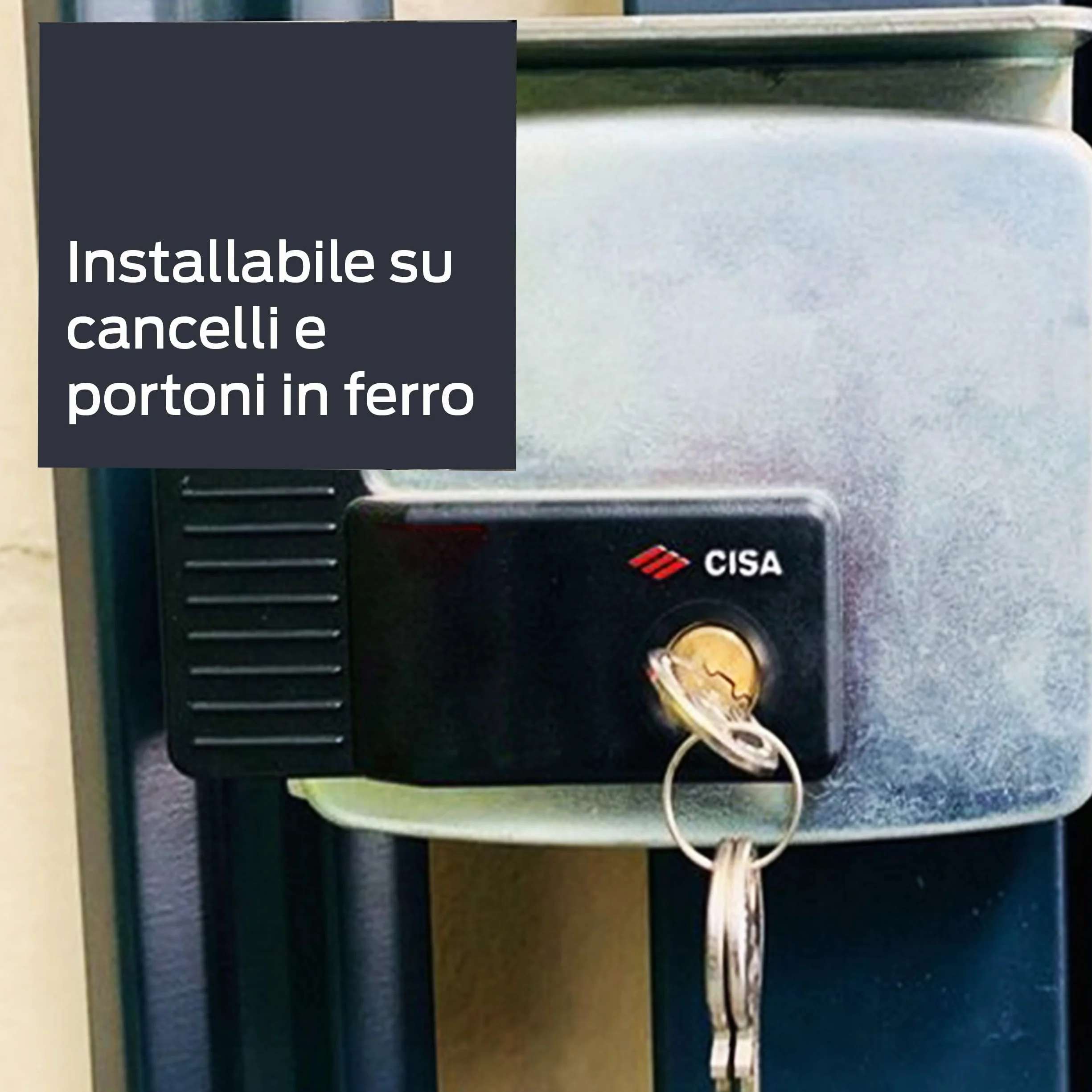 Cisa elektryczny zamek felgowy 12 V ocynkowany Entry 60 prawy