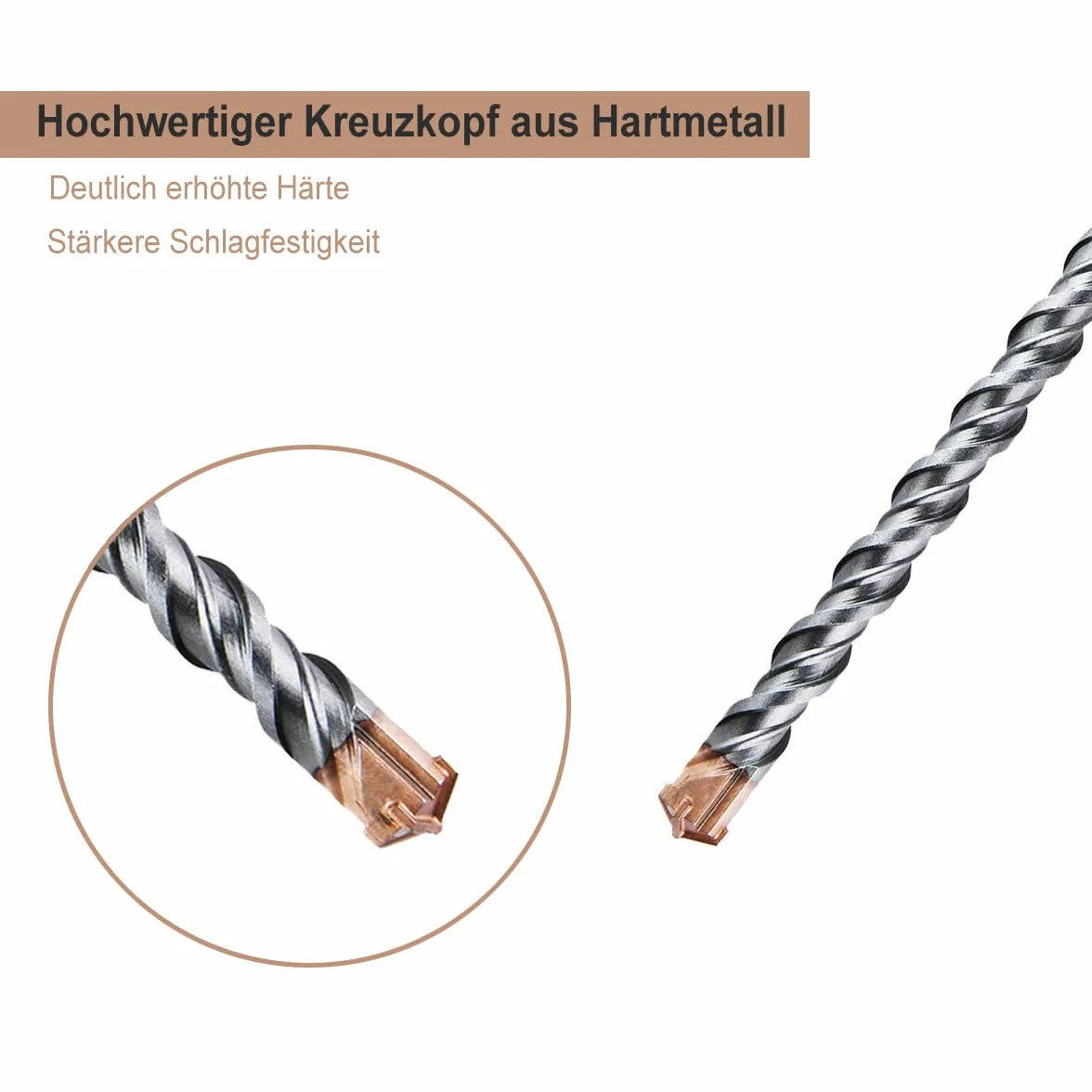 SUQIN Wiertło Udarowe SDS Plus 30mm*350mm-Profesjonalne Wiertło Do Betonu Do Kamienia Z 4 Ostrzami Z Twardego Metalu Nadaje Się Do Wiercenia W Betonie/Kamieniu/Murze