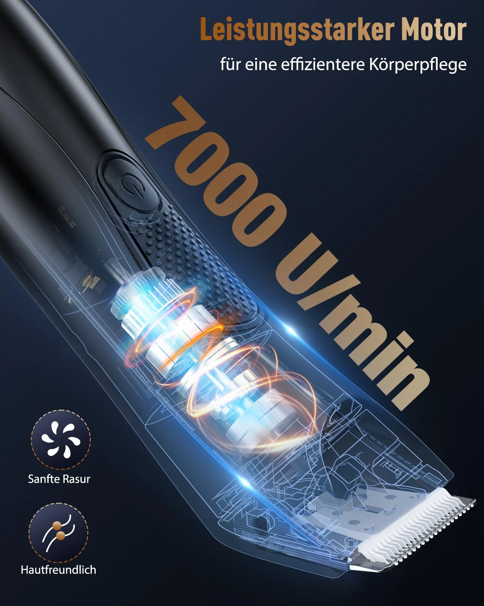 Golarka intymna dla mężczyzn, 2 w 1, trymer do brody, ze stacją ładującą, wbudowane światło LED, golarka do ciała, dla mężczyzn, IPX7, intymna golarka dla mężczyzn, do brody, ciała, okolic