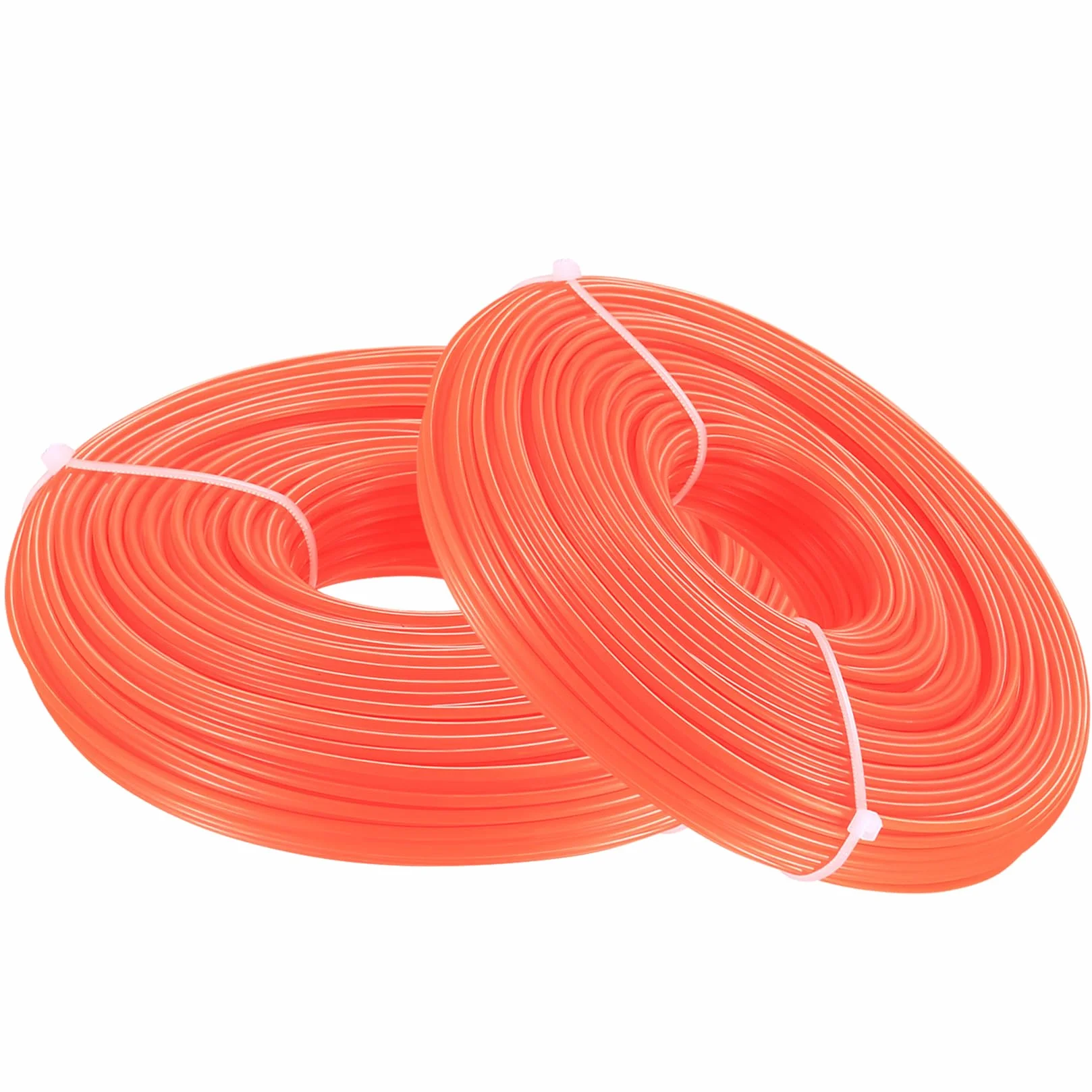 Żyłka do podkaszarki 2,0 mm x 60 m, 2 rolki, nylonowa, pomarańczowa, 120 m