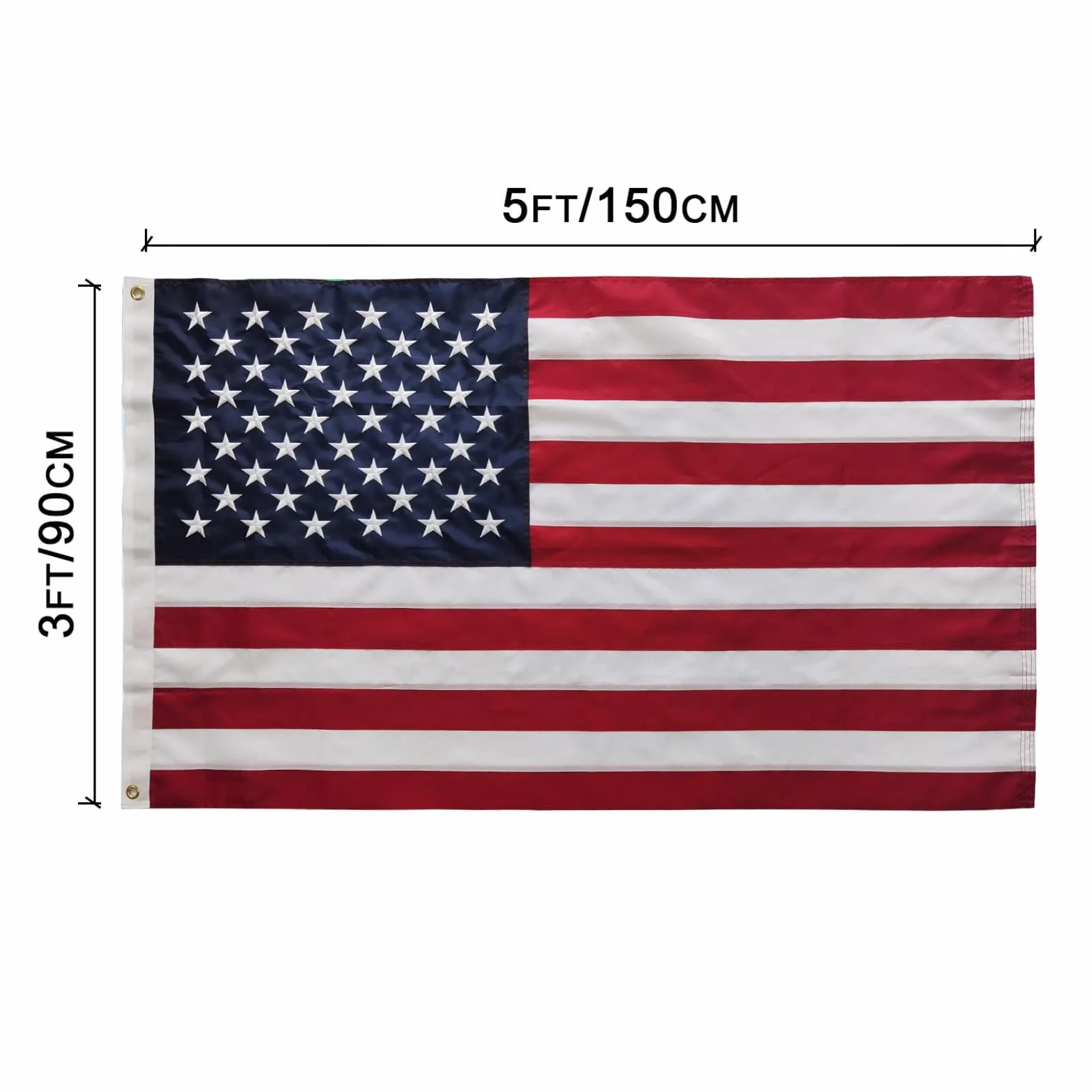 American Flag 90 * 150cm 210d usa flag mit Messing-Ösen 210D Nylon-Material mit Genähten Streifen Premium Flaggen