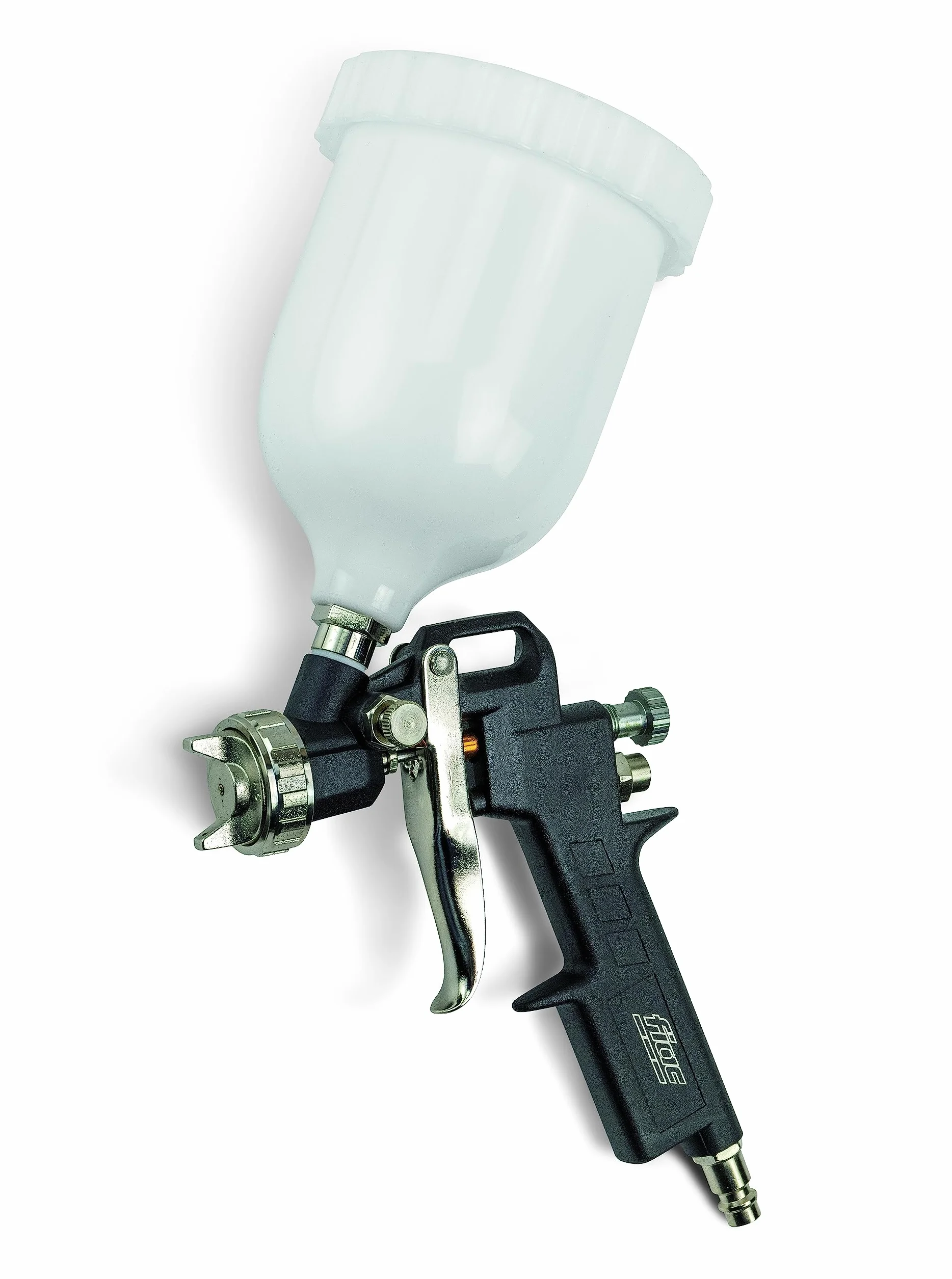 FIAC pistolet natryskowy do malowania model 1860, aerograf ze zbiornikiem do lakieru 600 ml, dysza 1.5 mm, różowy lub płyta, ciśnienie max 4 bar