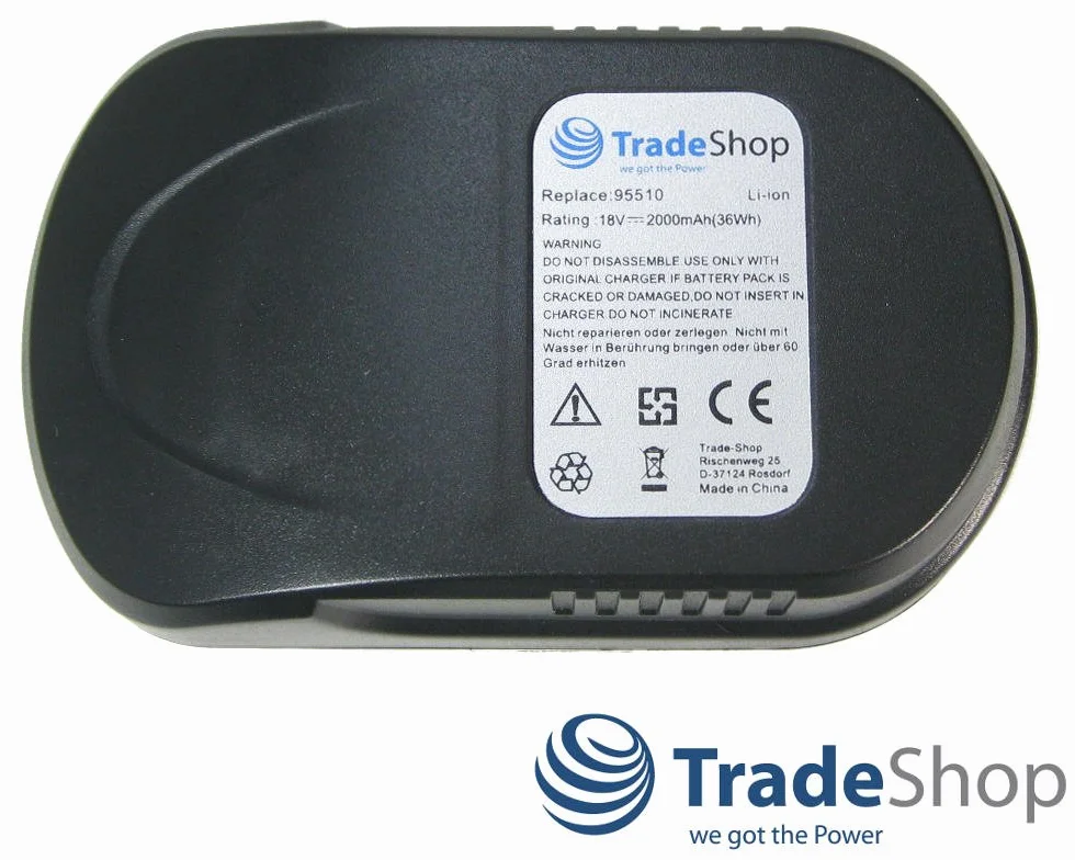 Trade-Shop Premium akumulator litowo-jonowy 18 V / 2000 mAh / 36 Wh pasujący zamiennik Güde 95510 95513 95514 95515 95517 95519 do GRT260 18 Li-Ion, GHS520 18 Li-Ion, GLB200 18 Li-Ion