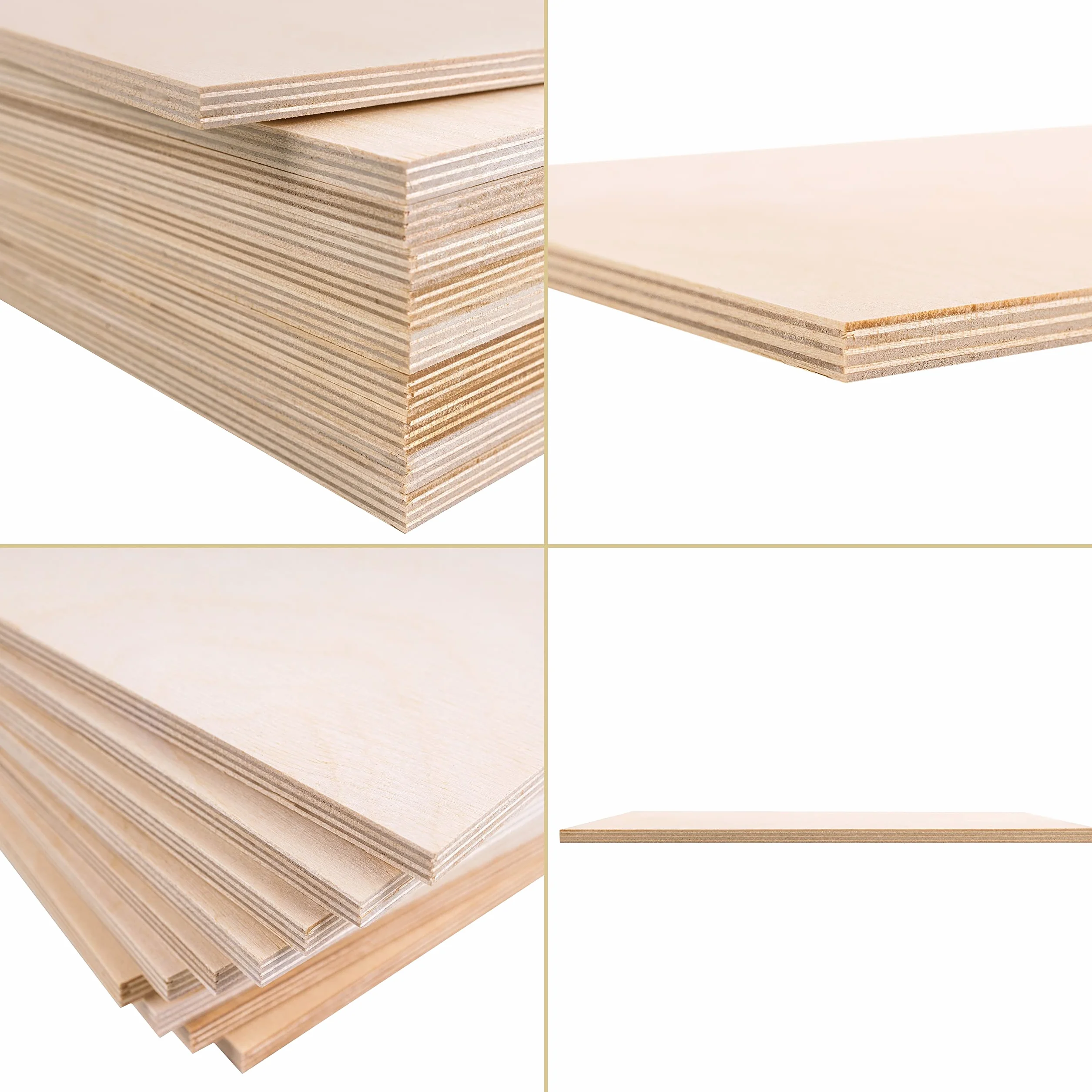 Creative Deco 10 x A3 Sklejka 5mm | 420 x 300 x 5 mm (+/- 2mm) | Płyty ze Sklejki do Majsterkowania i Prac Manualnych Pirografii, Cięcia Laserem, Modelarstwa, Frezowania, Ploter CNC, Wyrzynarka