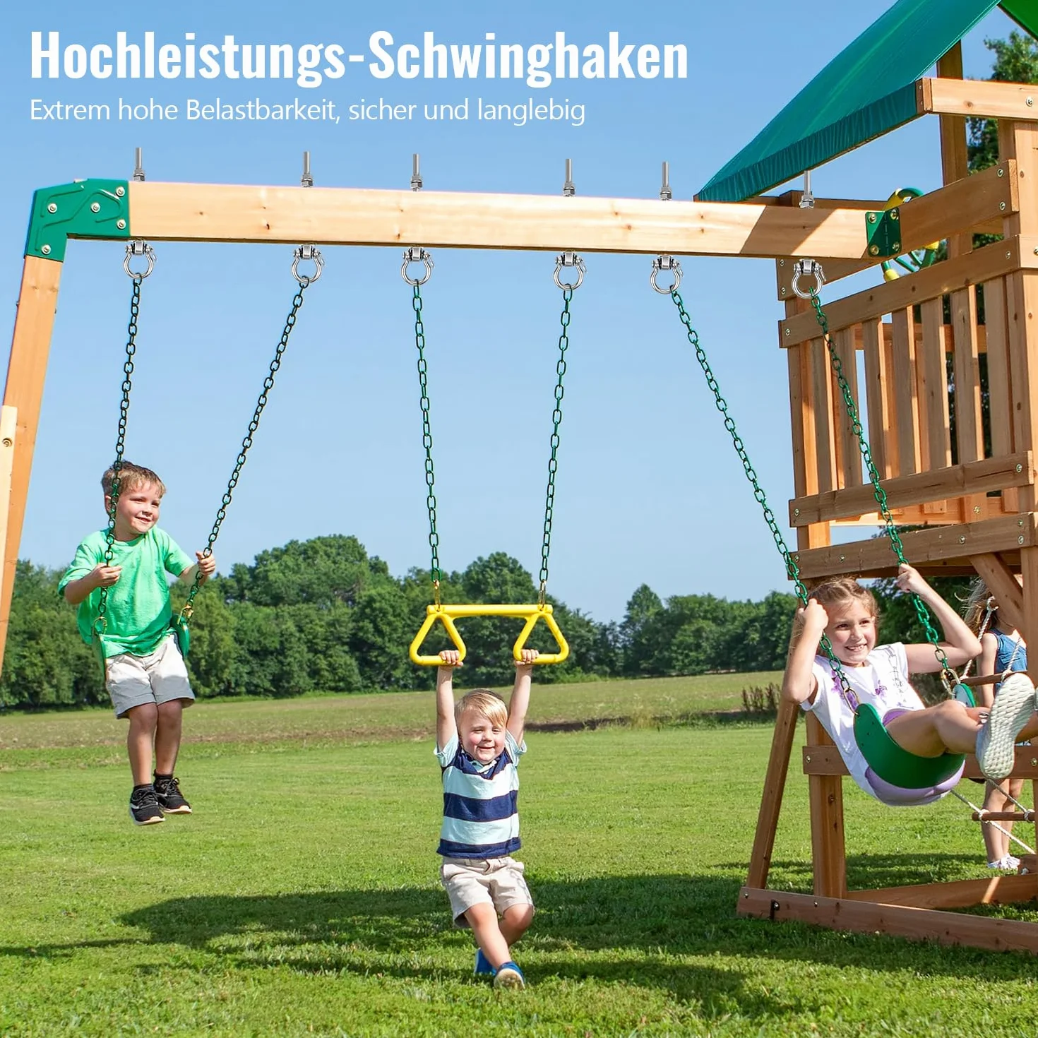 ENUTROF Hak na huśtawkę M10 stal nierdzewna do mocowania belek 4 sztuki