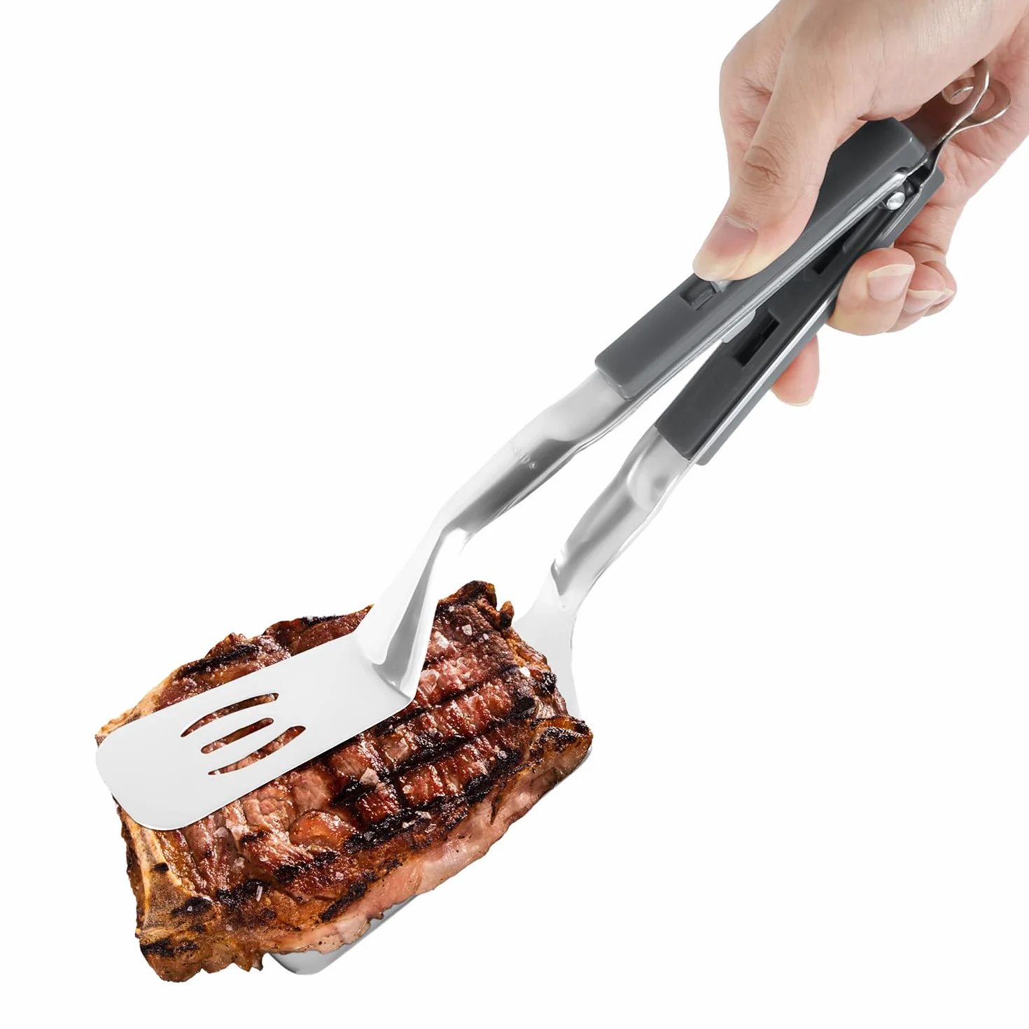 Szczypce do Szpatulek z Przedluzonym Uchwytem ze Stali Nierdzewnej 29,46 cm do Grilla