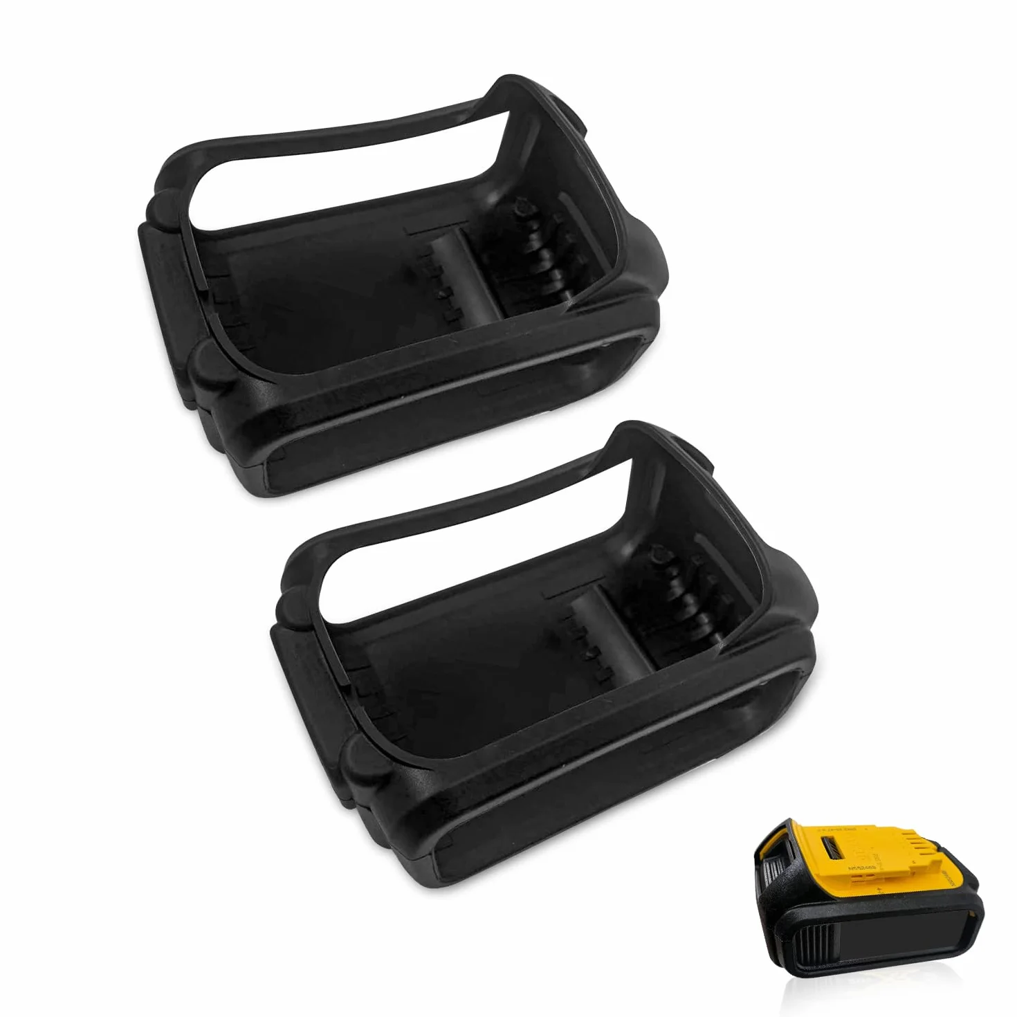 2 szt. silikonowe etui ochronne do baterii dewalt 20 V 4.0, 5.0