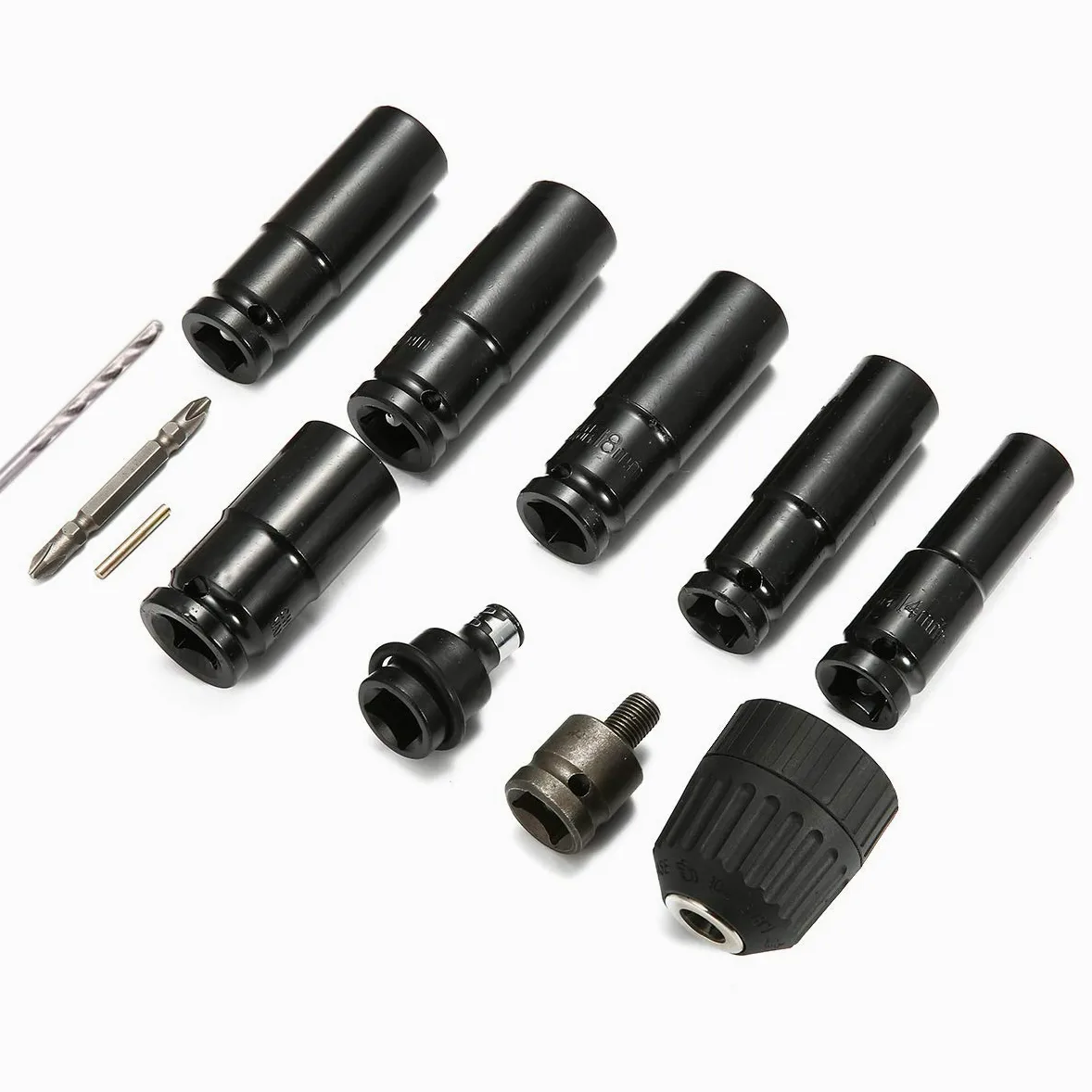 KingLan 12 szt. adapter cokołowy reduktor wiertła zestaw bitów elektrycznych akcesoria do urządzeń Impact Driver