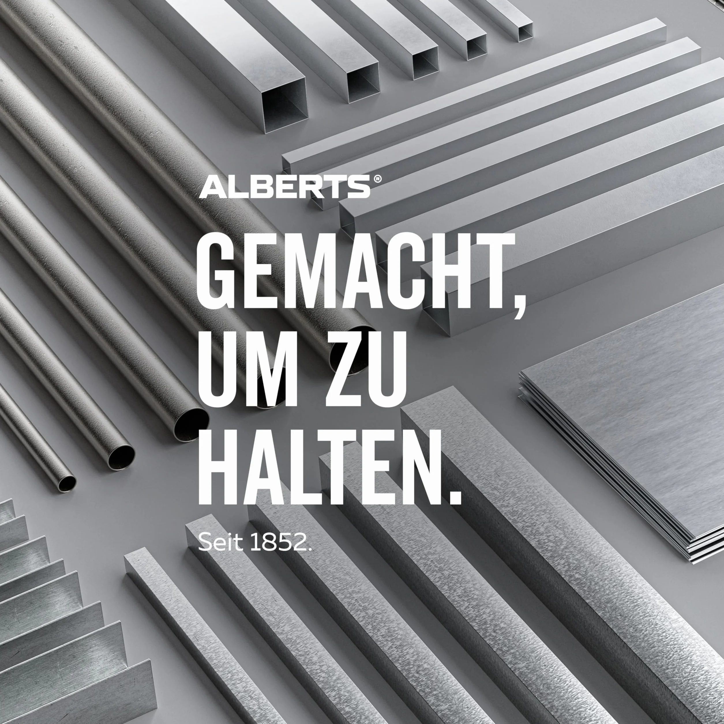 Alberts 488383 Rura okrągła | aluminium, design chromowany | 1000 x 8 x 1 mm