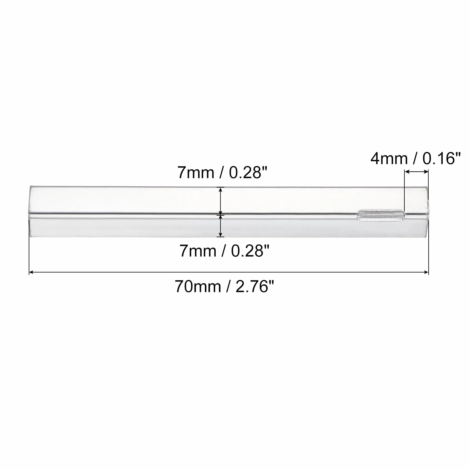 QUARKZMAN 1 sztuka wrzeciona gałki do drzwi, zapasowe wrzeciono klamki, 70 x 7 mm, części zamienne do drzwi o grubości 4 mm, kolor srebrny