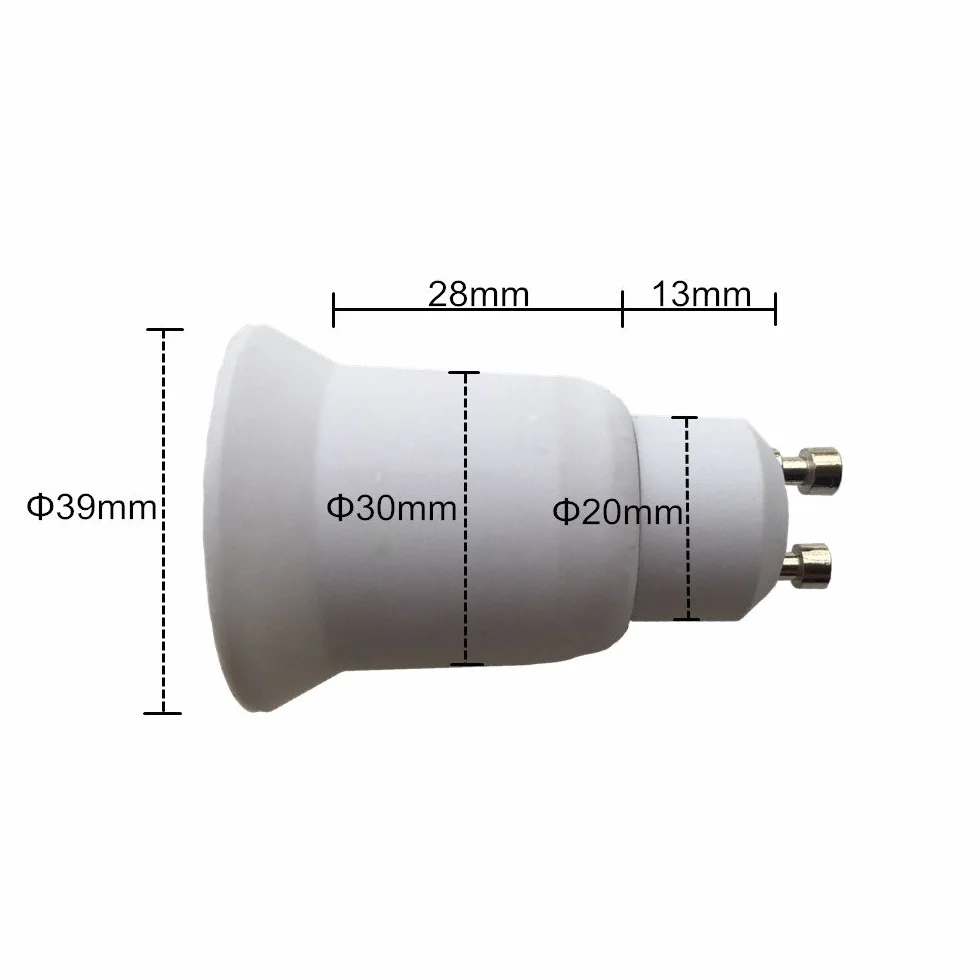 6 sztuk GU10 na E27 adapter cokołu lampy do lamp LED