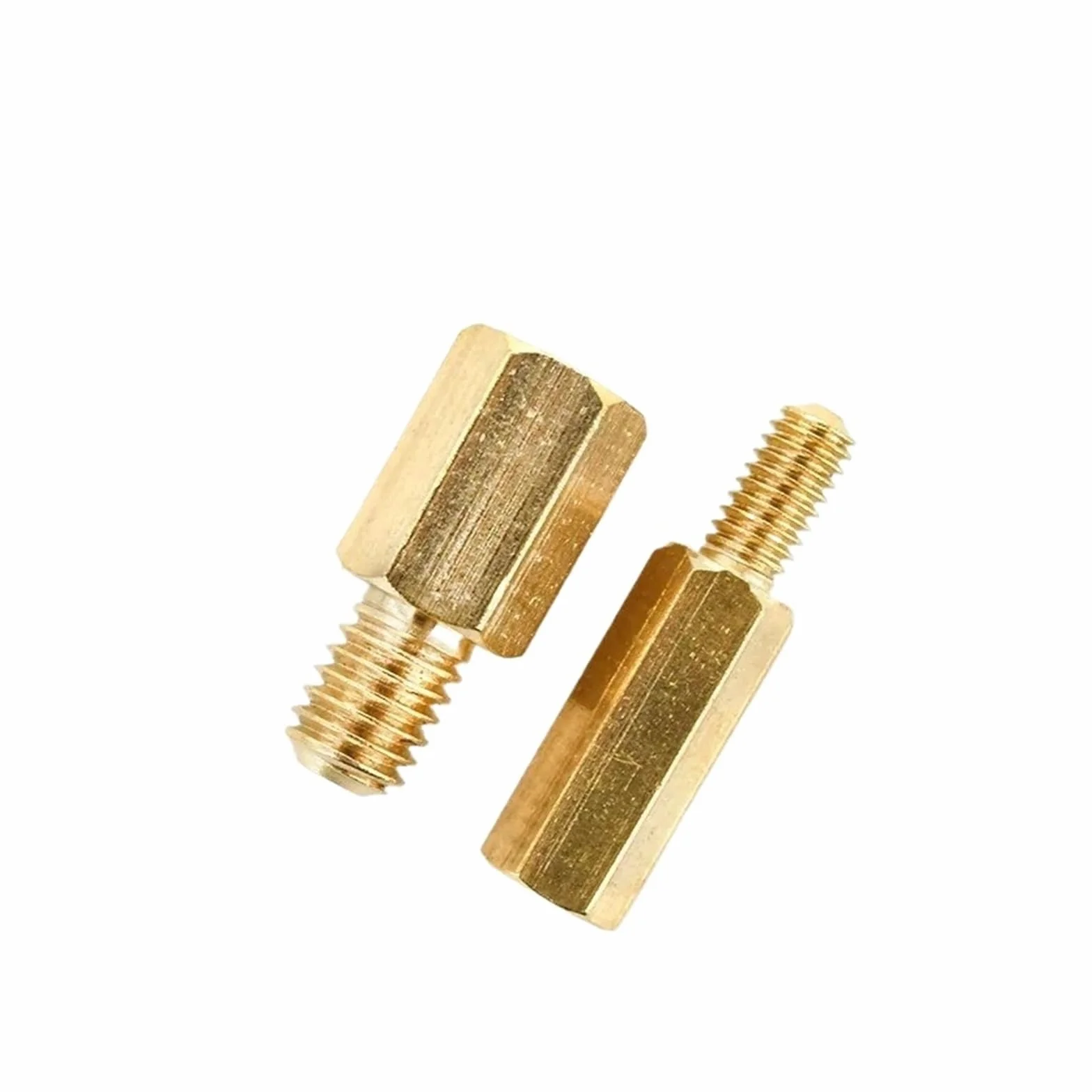 100 szt. M2,5 M3 M4 męski-żeński mosiężny dystans do płyty głównej, sześciokątny, wspornik PCB, śruba rozstawcza montażu na stojaku
