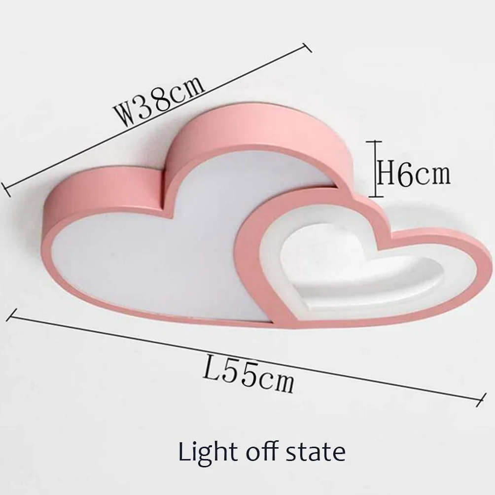 Lampa sufitowa LED, ściemniana, nowoczesna lampa z pilotem zdalnego sterowania, akrylowa, lampa sufitowa dla dzieci, dla chłopców i dziewczynek, do sypialni, różowa, 50 W