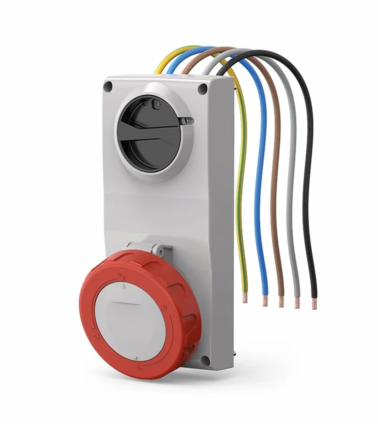 SCAME Proxima 3P+N+T 16A gniazdo blokowane czerwone - 407.1687