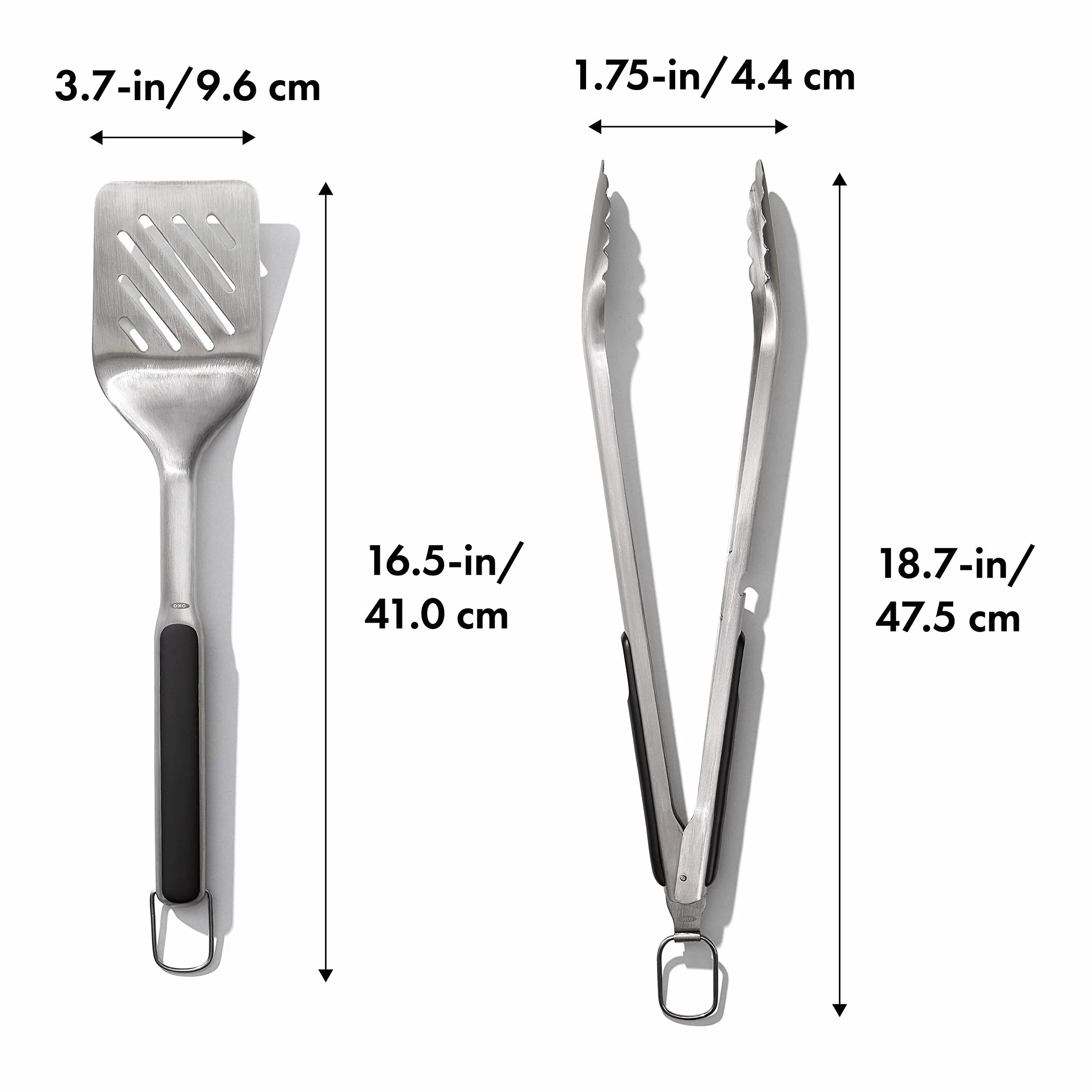 OXO Good Grips Zestaw łopatek i szczypiec, czarny