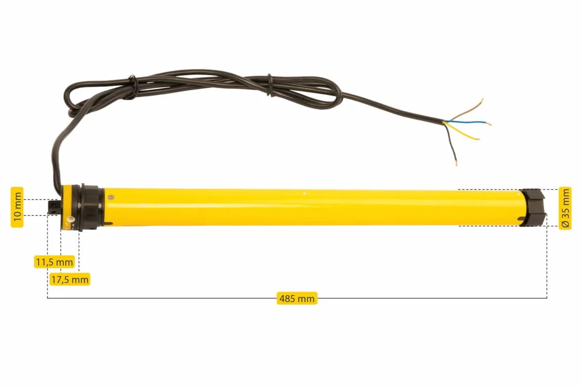 Schellenberg 20221 Action Mini silnik do rolet o średnicy 40 mm, mechaniczna regulacja położenia końcowego, idealny do rolet z tworzywa sztucznego do 2 m² powierzchni, napęd rolet