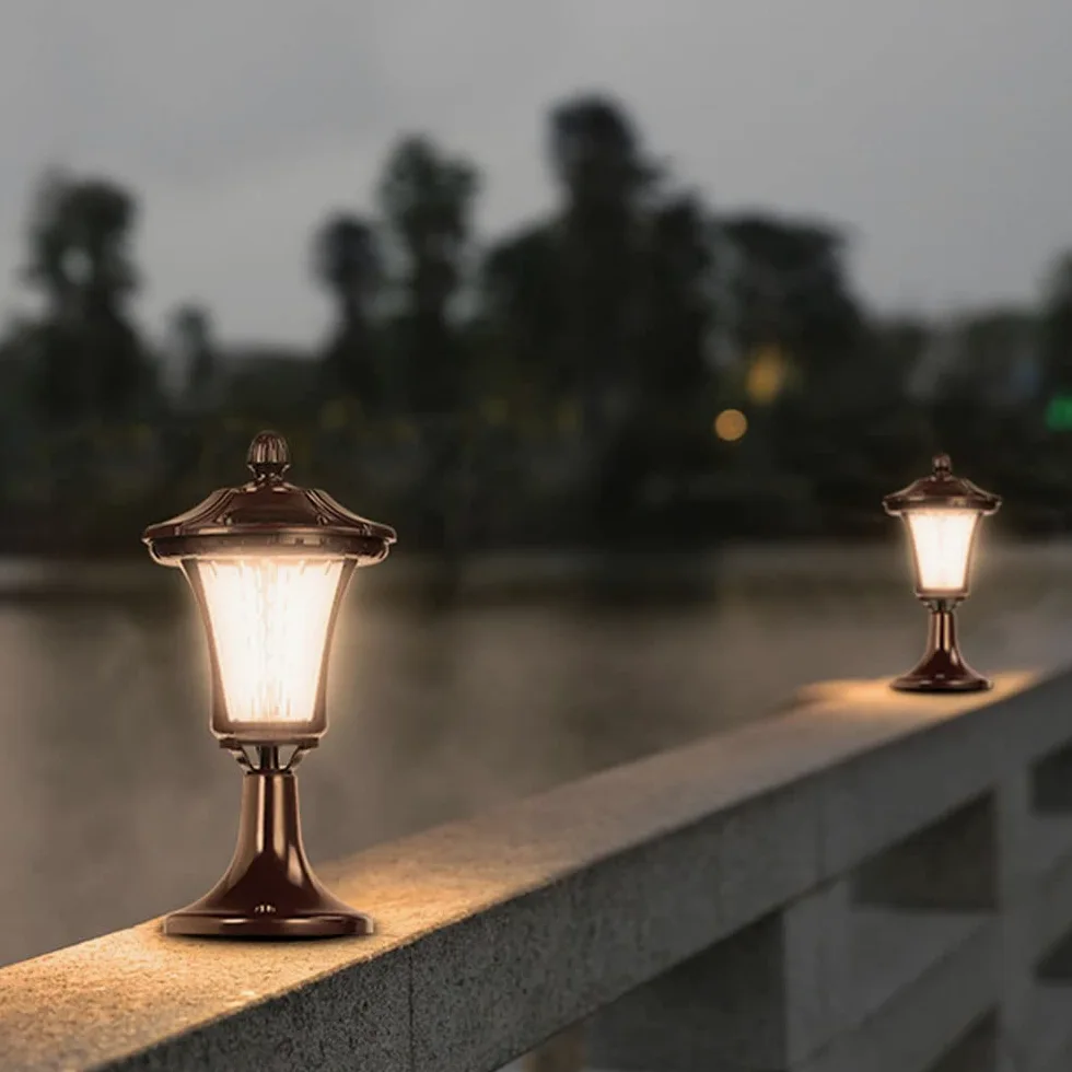Solarne lampki na słupki zewnętrzne wodoodporne do ogrodzenia trawnika ogrodowego, od zmierzchu do świtu, automatyczne włączanie/wyłączanie, lampa LED, pasuje do słupków 4 x 4, nowoczesna