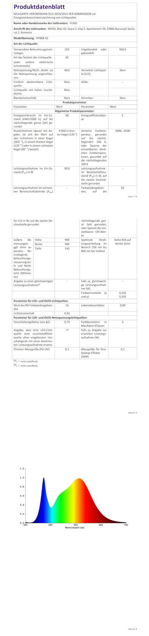 Mute Wentylator sufitowy z oświetleniem, LED Ściemnialne Fan Lampa sufitowa Nowoczesny Oświetlenie dla Pokój dzienny Sypialnia Biuro, Regulowany 6 prędkości, Czarny 90CM