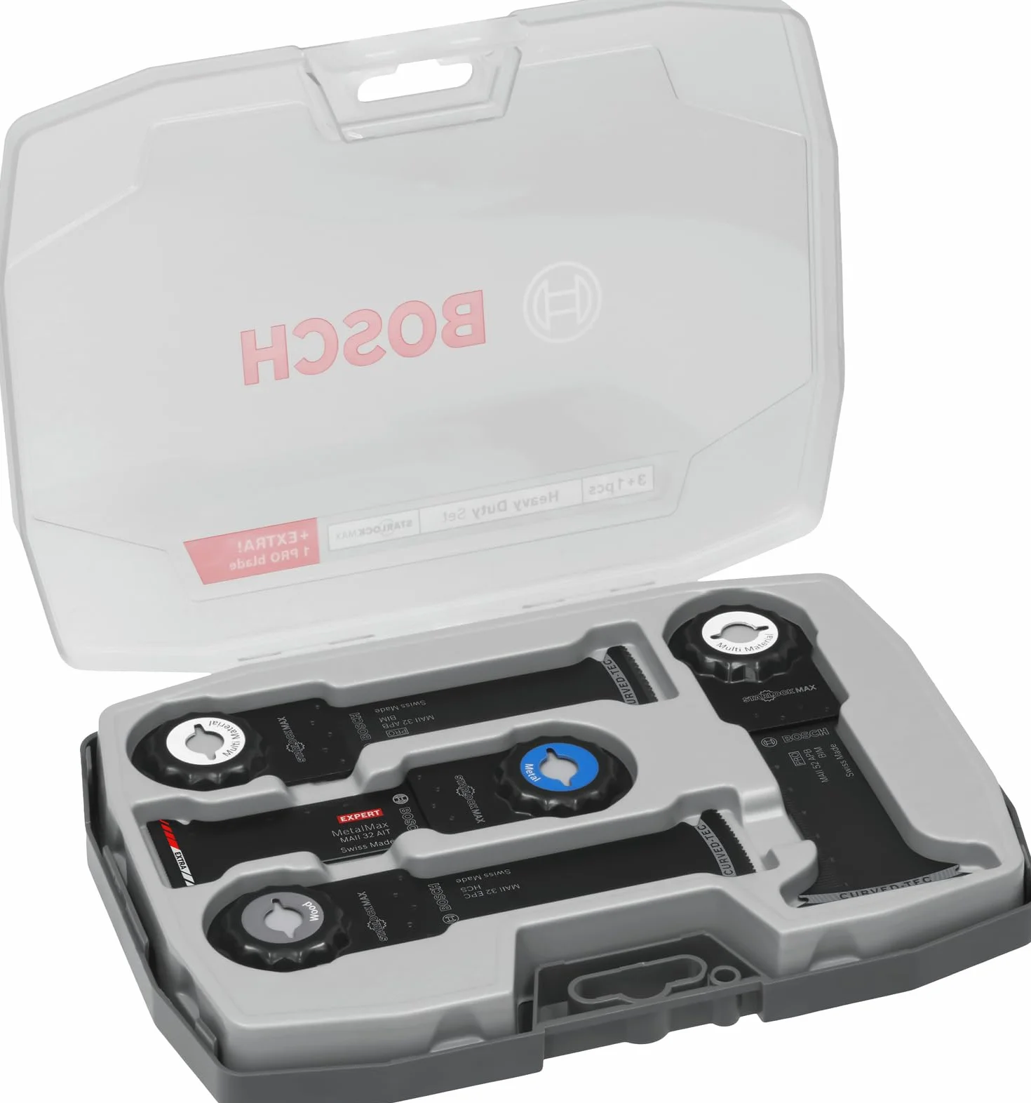 Bosch 4x Zestaw Heavy Duty, 4 szt. (do Stal nierdzewna, Stal, 200 x 120 mm, Professional Akcesoria Narzędzie wielofunkcyjne)