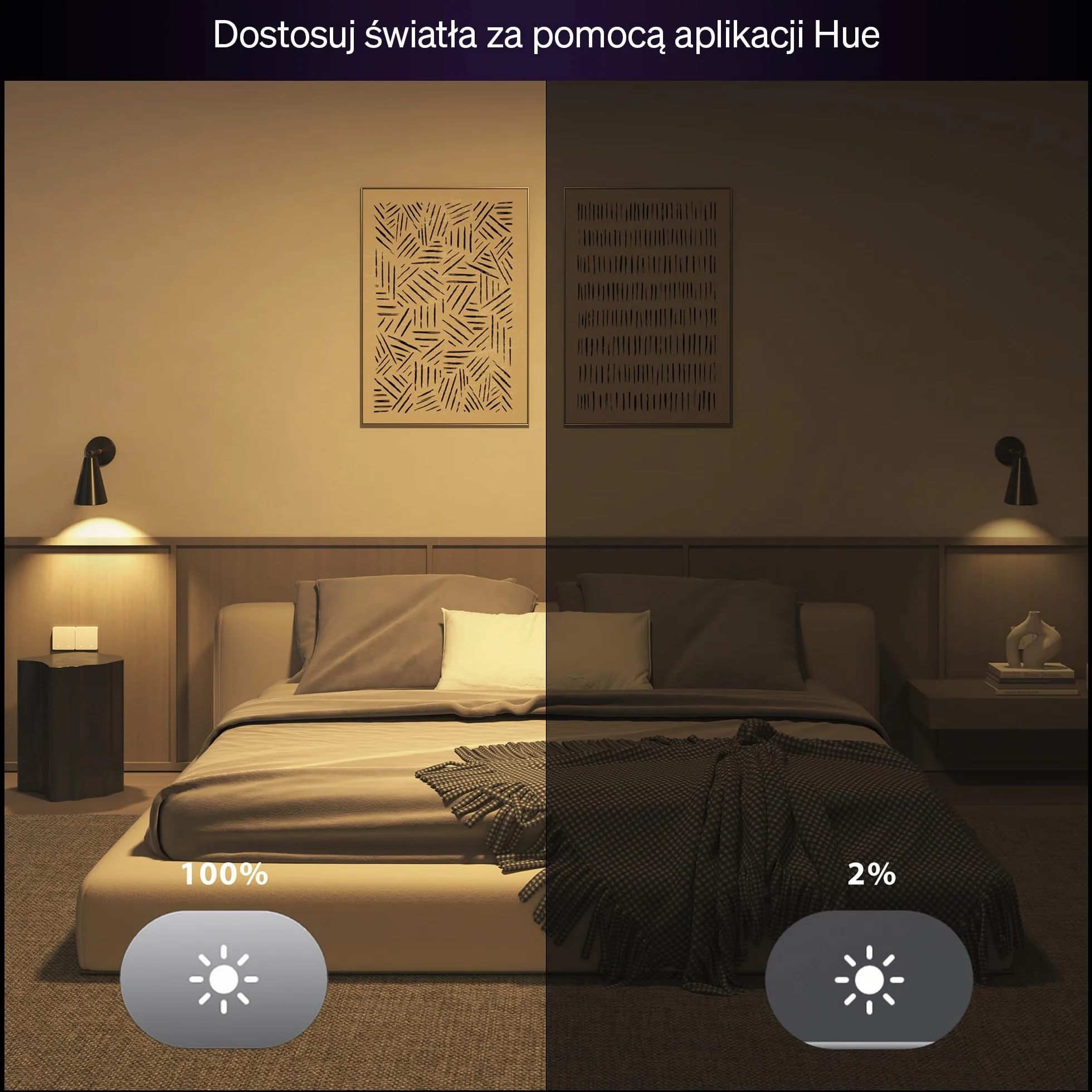 Żarówka Philips Hue Essential Smart LED – żar. punktowa GU10, White and Color Ambiance, 4,7 W, 2200K–6500K, 345 lumenów, przyciemnianie, działa z Alexą, Asystentem Google i Apple Home, op. 4 szt.