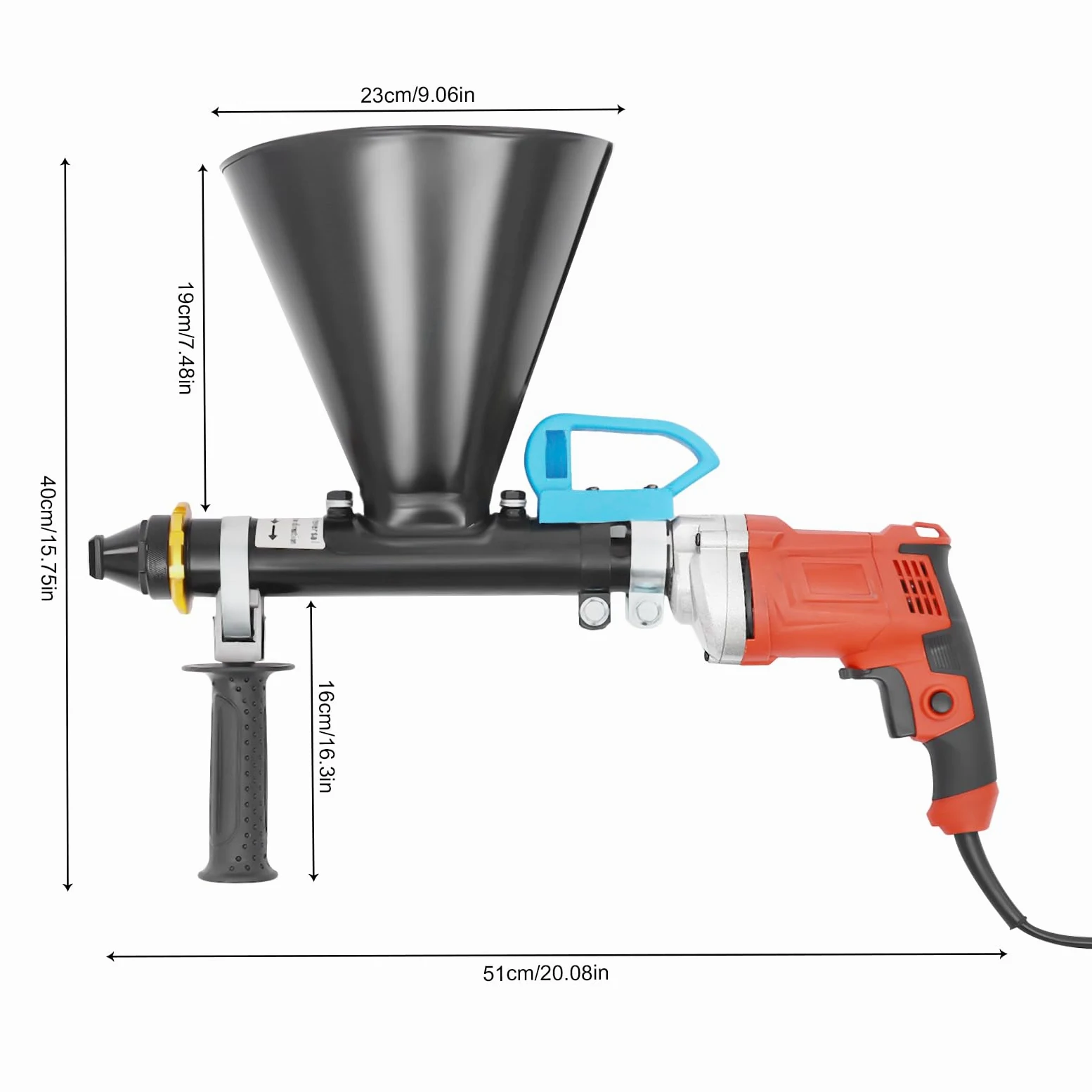 Elektryczny pistolet do fug 220 V, 700 W, przenośna, elektryczna prasa do zaprawy murarskiej, ergonomiczna konstrukcja, wymienne głowice, strzykawka do zaprawy do instalacji drzwi bezpieczeństwa