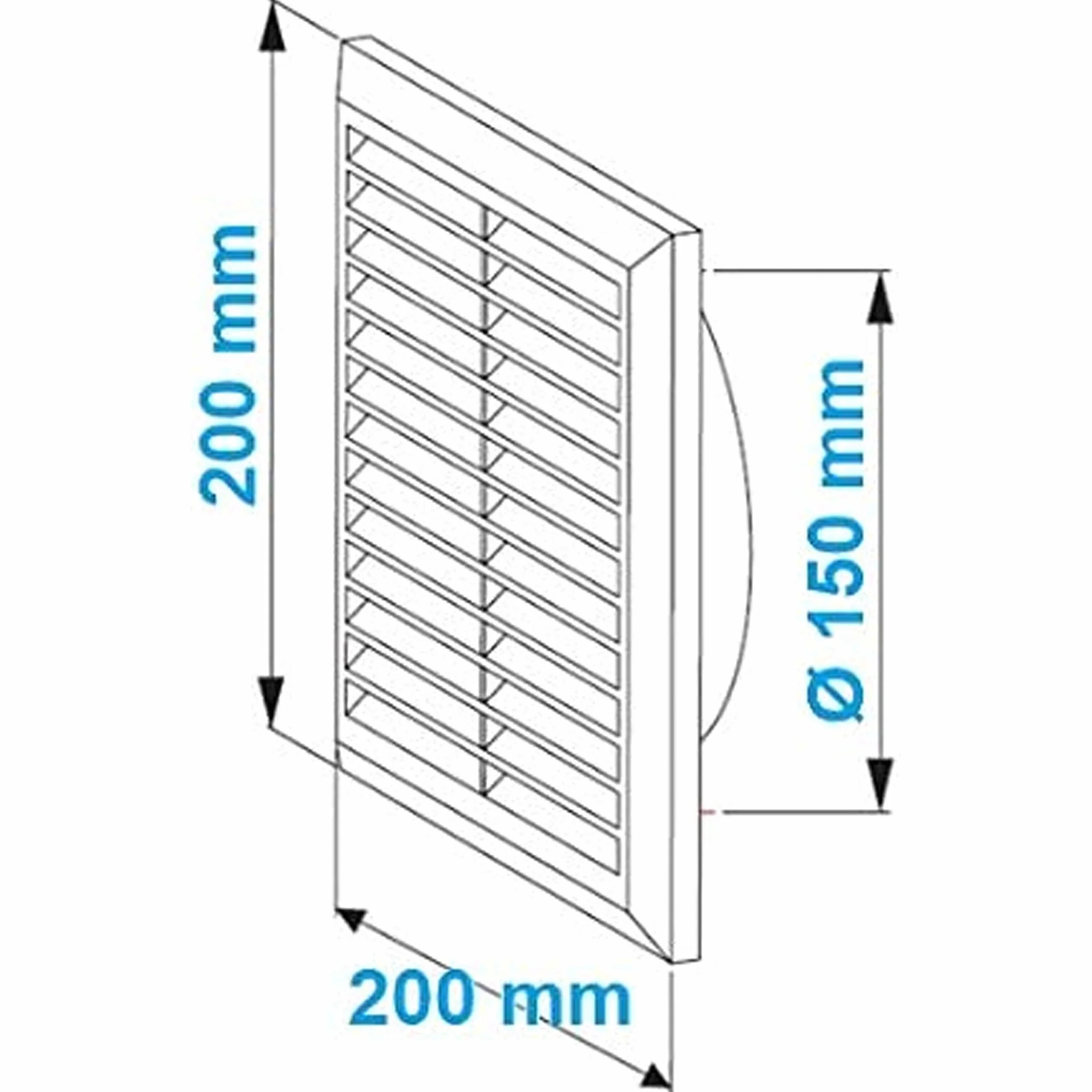 T27 Kratka Wentylacyjna Okrągła Średnica 150 Mm Biała Kratka Abs