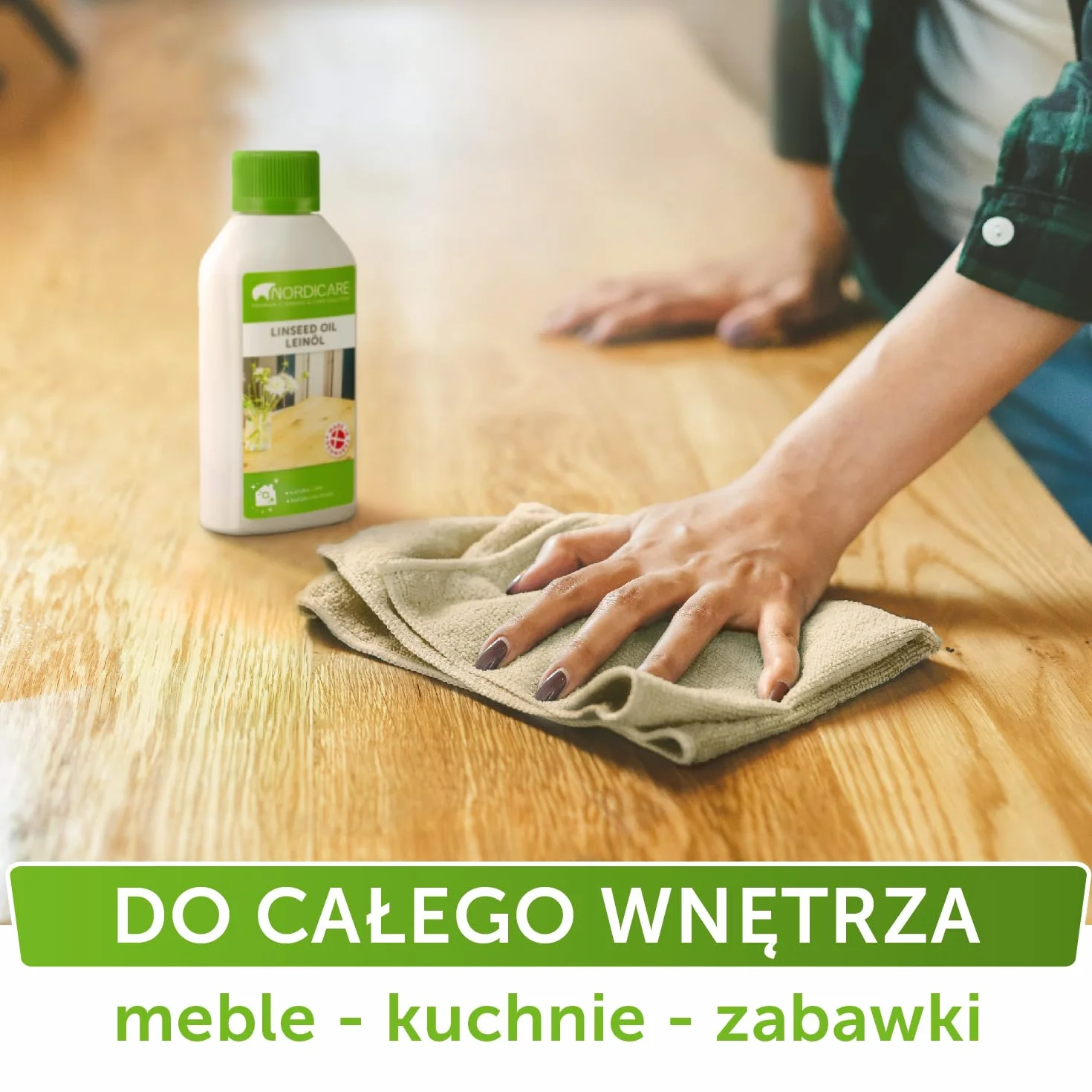 Nordicare olej lniany [500ml] do ochrony drewno i lakieru wnętrz
