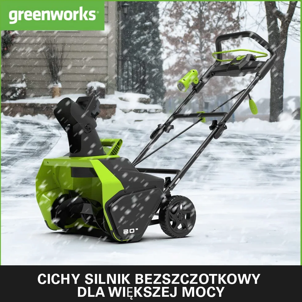 Greenworks GD40ST Akumulatorowa Odśnieżarka Jednostopniowa 51 cm 1900 obr/min 180° Bezszczotkowa