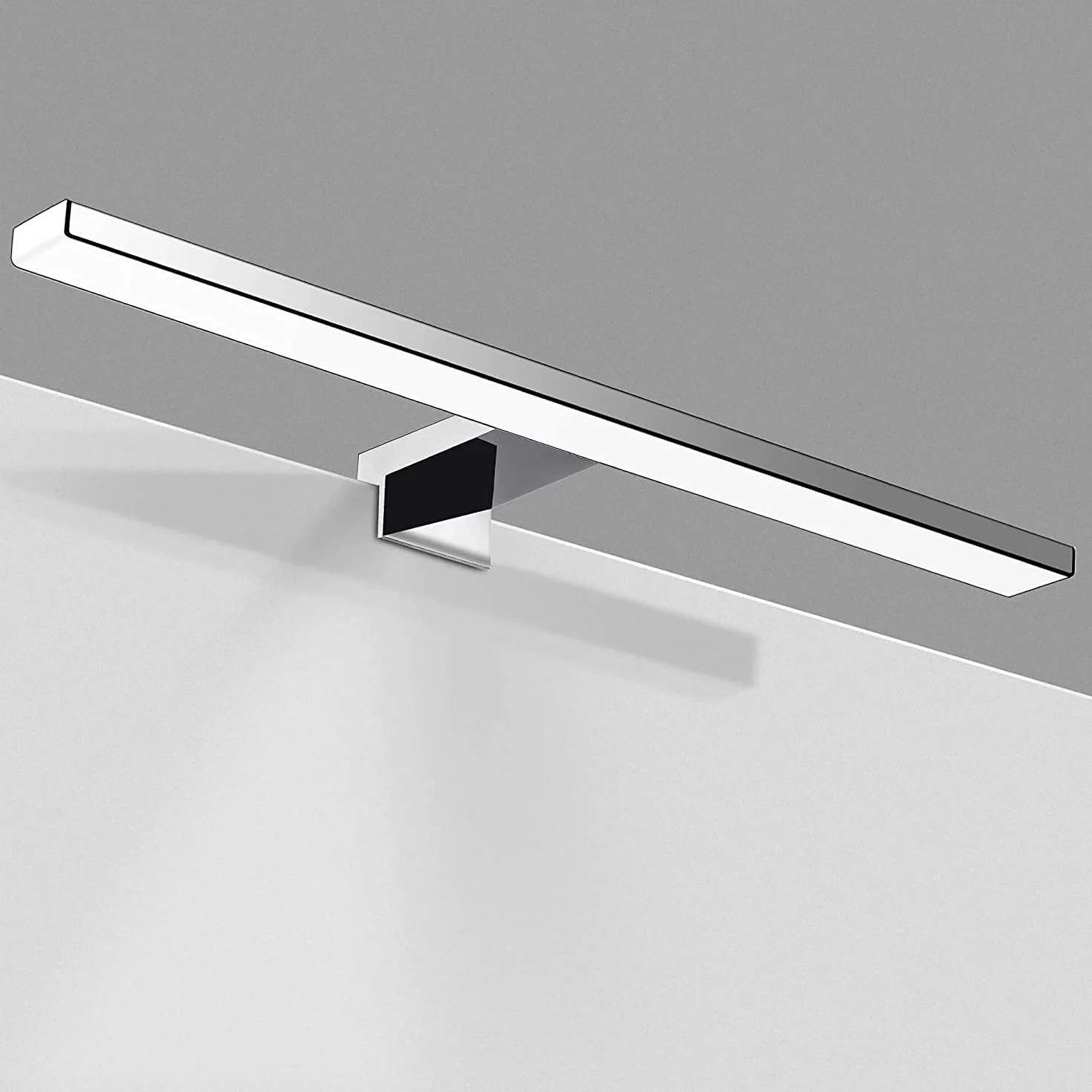 Oświetlenie lustra LED łazienka 10W 820LM 40cm neutralna biel 4000K Azhien, montaż 3w1 IP44 230V kinkiet lampa lustrzana 400mm, bez migotania oświetlenie lustra szafki łazienkowej