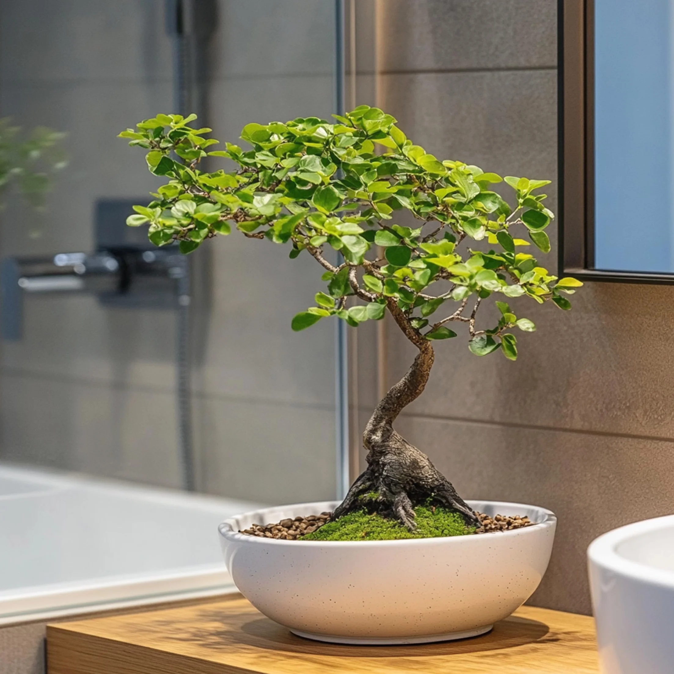 Plant in a Box - Bonsai 'Zelkova' - W kształcie litery S - Wysokość 20-30 cm - Rozmiar doniczki 15cm