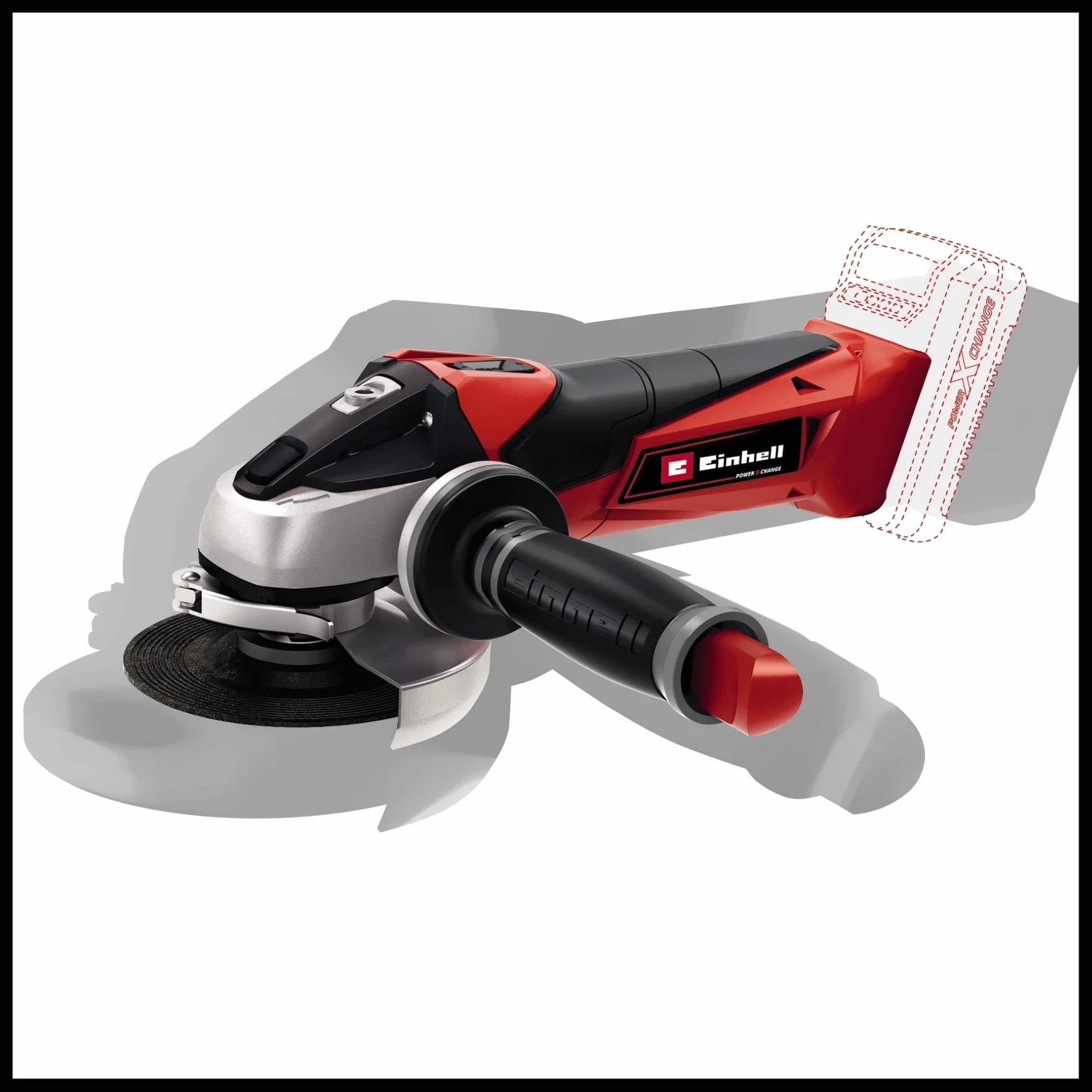 Einhell Akumulatorowa szlifierka kątowa TE-AG 18/115 Li Solo Power X-Change (Li-ion, 8500 min-1, zabezpieczenie przed ponownym włączeniem, przeciążeniem i ochrona tarczy, bez akumulatora i ładowarki)