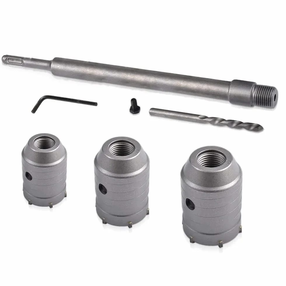 350MM WiertłO śCienne Sds O OkrąGłYm Uchwycie, WiertłA Do Betonu/Cementu/Kamienia Z 30/40/50MM, Wysoka WytrzymałOść, Stabilność, Szybkie Wiercenie Do KlimatyzatoróW, Pralek Wykrawanie Rur