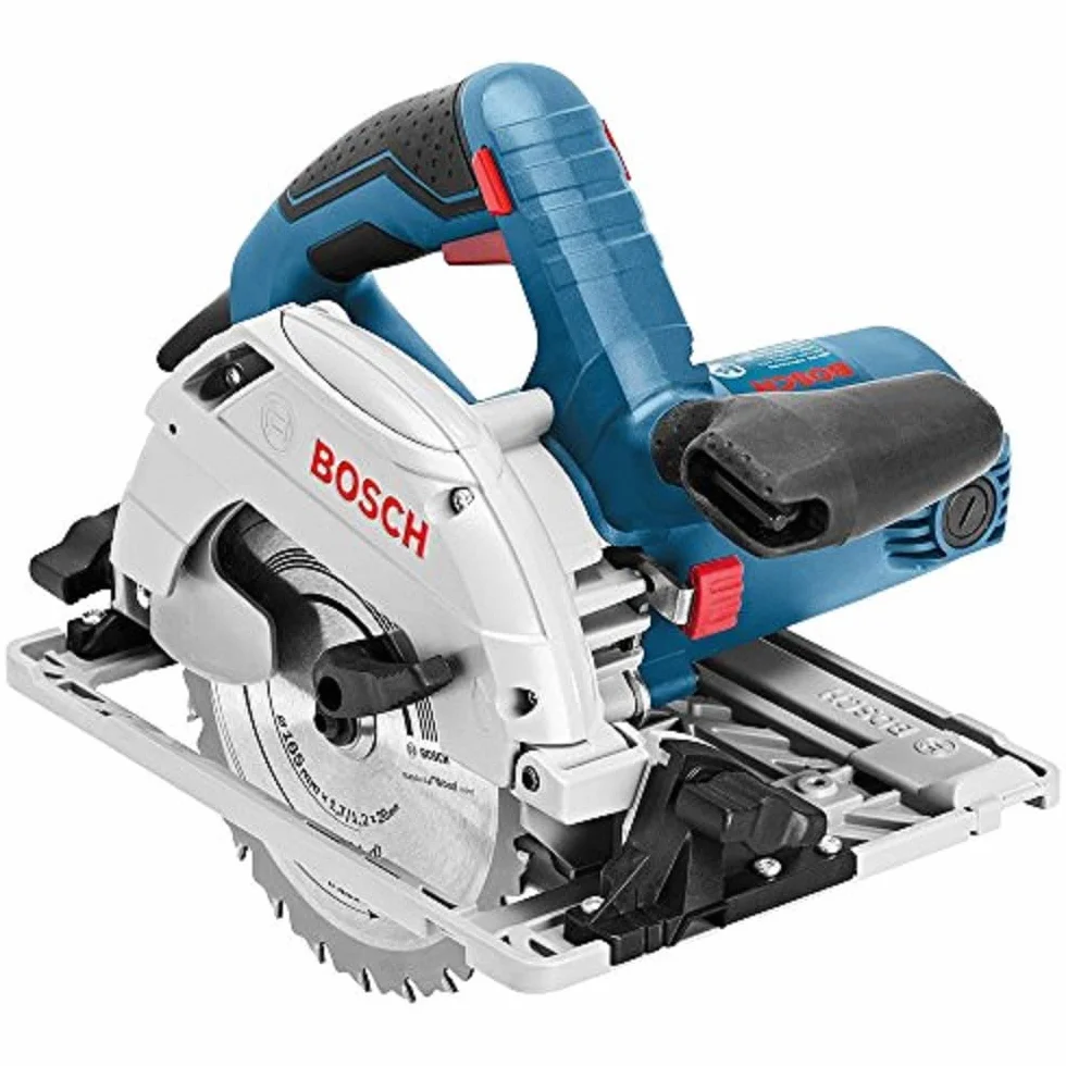 Bosch Professional: pilarka tarczowa GKS 55+ GCE (klucz sześciokątny, 1 tarcza pilarska do drewna, prowadnica równoległa, adapter podciśnienia)