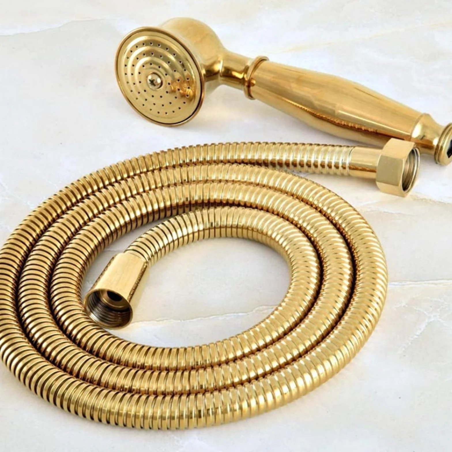 Vintage złota głowica prysznicowa zestaw 150 cm wąż ze stali nierdzewnej G1/2 mosiężne złącze do telefonu luksusowa oprawa łazienkowa retro design deszczownica głowica prysznicowa wystrój domu