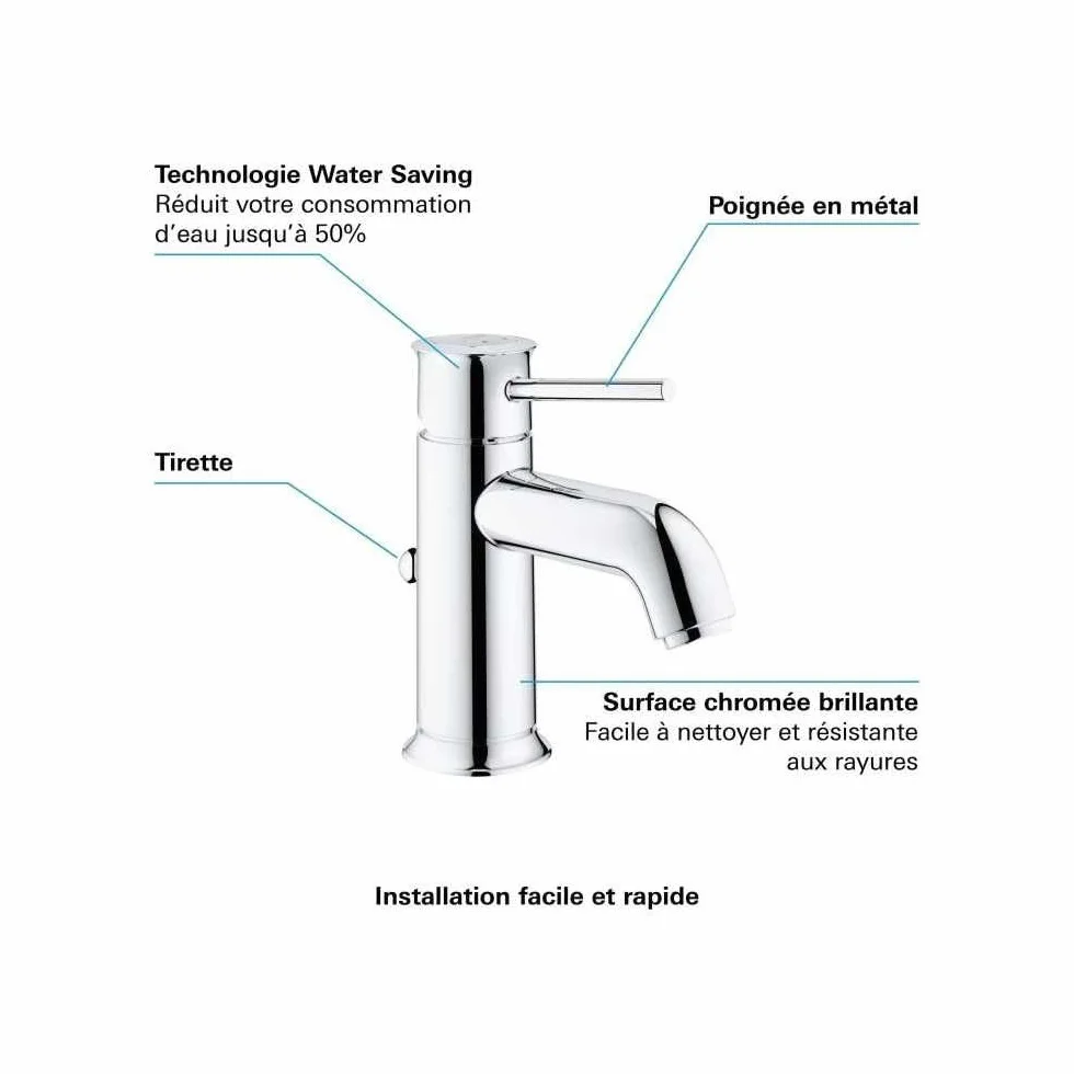 Grohe 23810000 Start Classic Mikser Jednouchwytowy do umywalki, Rozmiar S