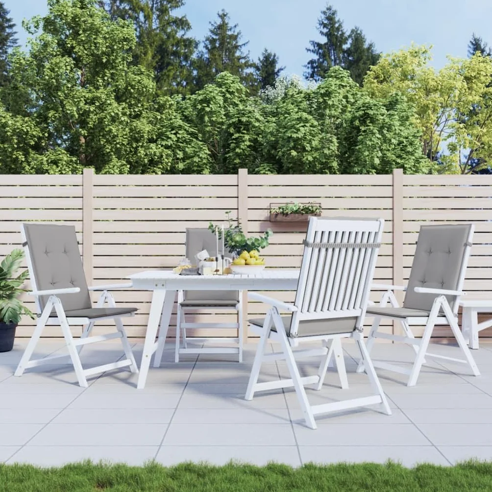 vidaXL Poduszki na krzesła ogrodowe 4 szt. 120x50x3 cm szare