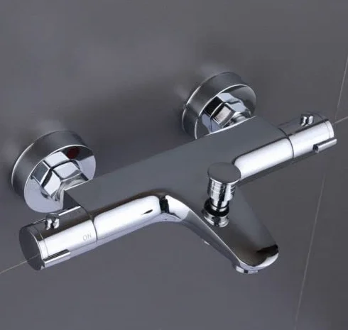 Bateria wannowa termostat 38℃ bateria wannowa termostat do prysznica łazienka chrom bateria prysznicowa termostat