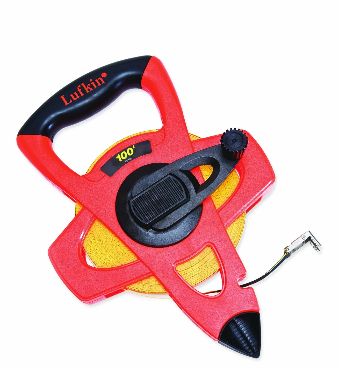Lufkin Crescent 1/5.1 cm x 300' Hi-Viz pomarańczowa taśma miernicza z włókna szklanego - FE300, pomarańczowy/czarny