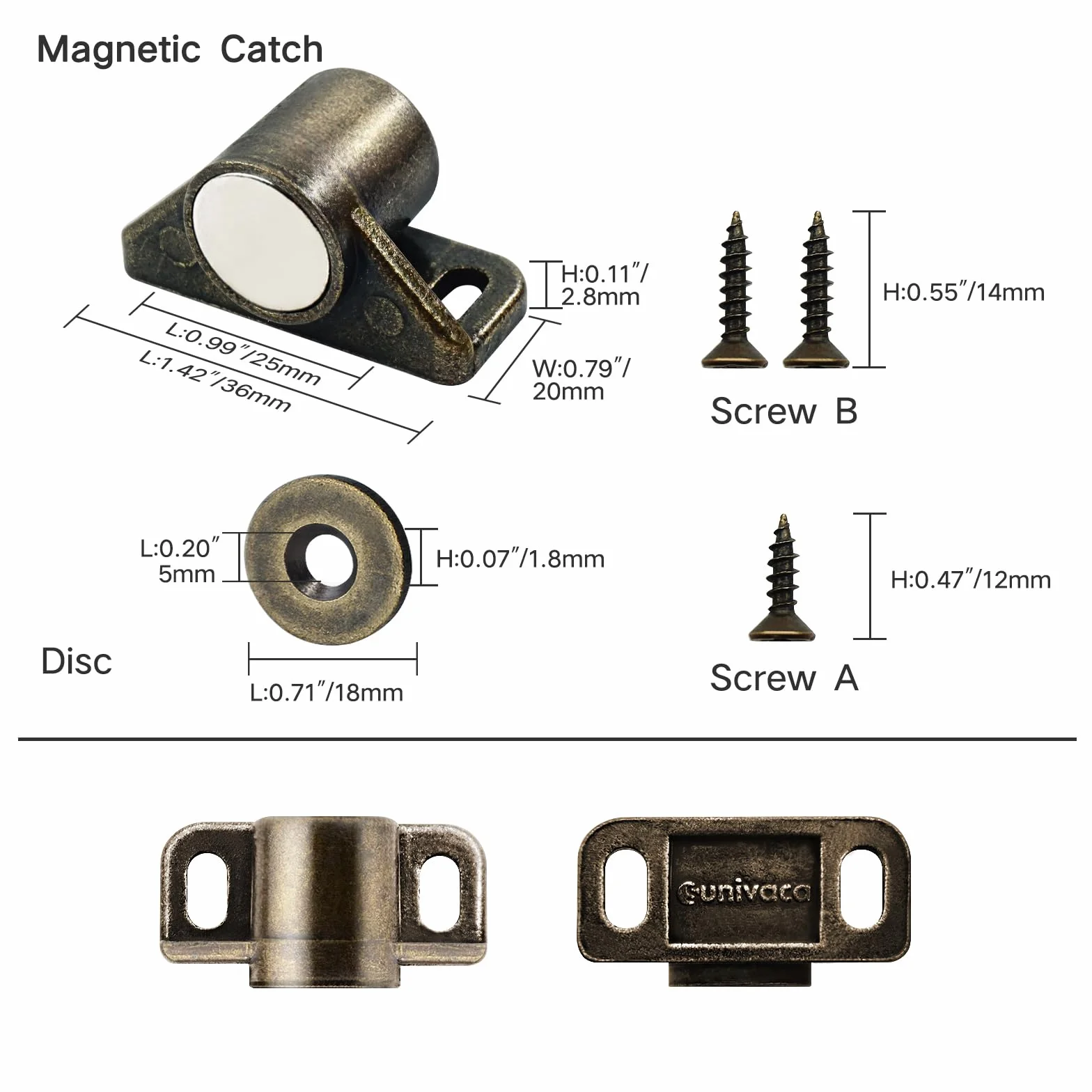 Magnetyczny zaczep do drzwi, 4 sztuki, mocne magnesy do drzwi szafki, brązowe magnesy do drzwi szafki, wytrzymały magnes do szuflad do szafy, mebli kuchennych, szafy