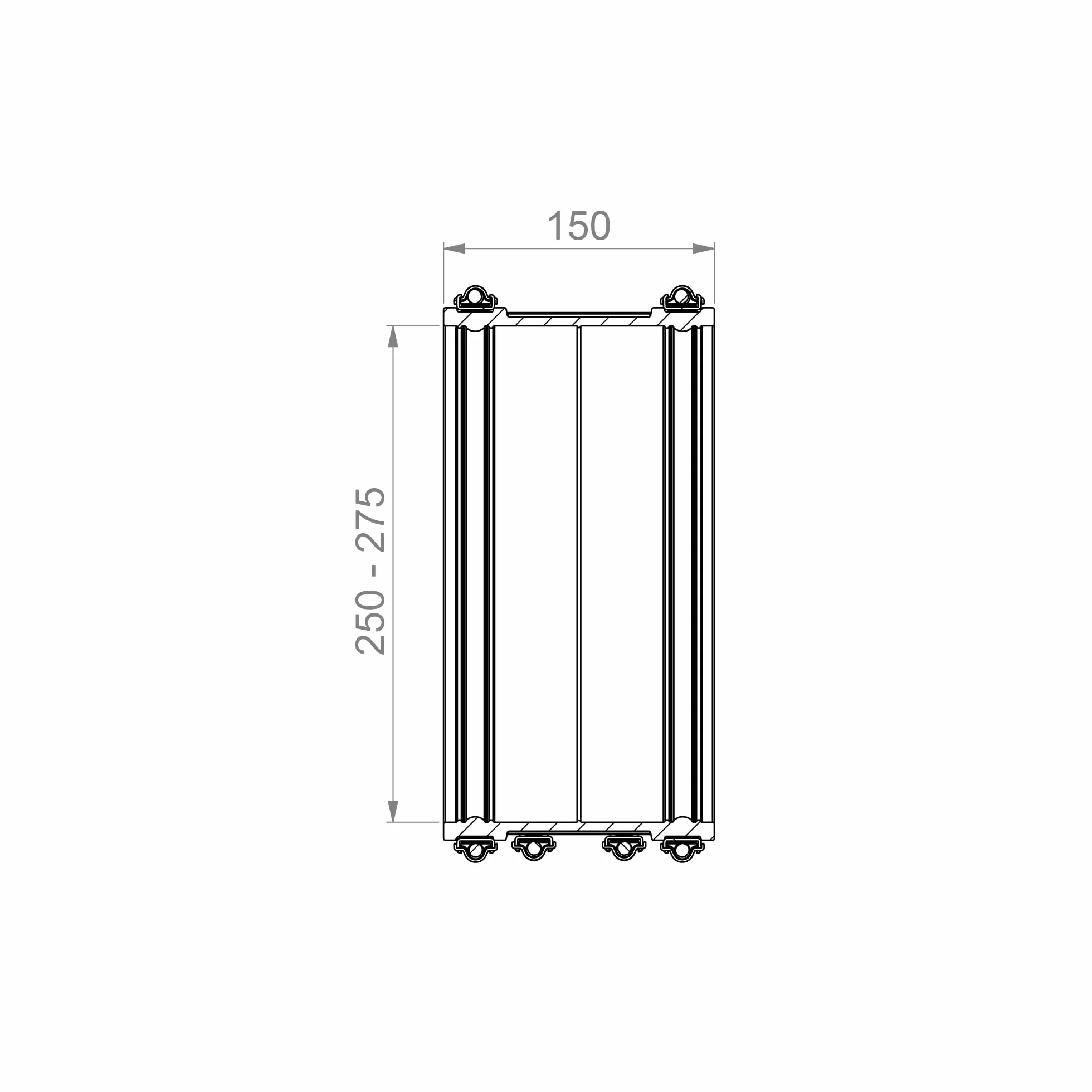 Crassus adapter do węża CSC 275 typ 2B, EPDM / V2A, 1 sztuka, 250-275 mm, CRA16221