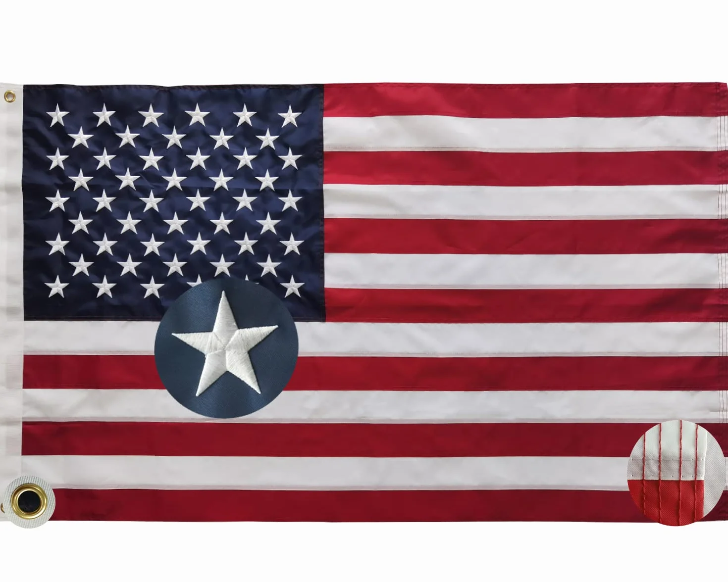 American Flag 90 * 150cm 210d usa flag mit Messing-Ösen 210D Nylon-Material mit Genähten Streifen Premium Flaggen