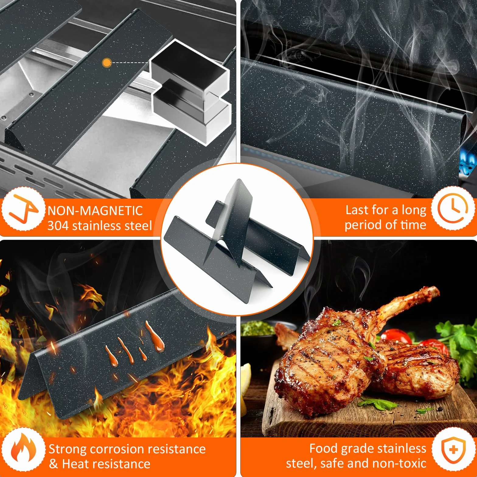 Weber Spirit 200 Series Flavorizer Bars porcelana emaliowana 38,9 x 8,9 x 6,8 cm do grilla gazowego