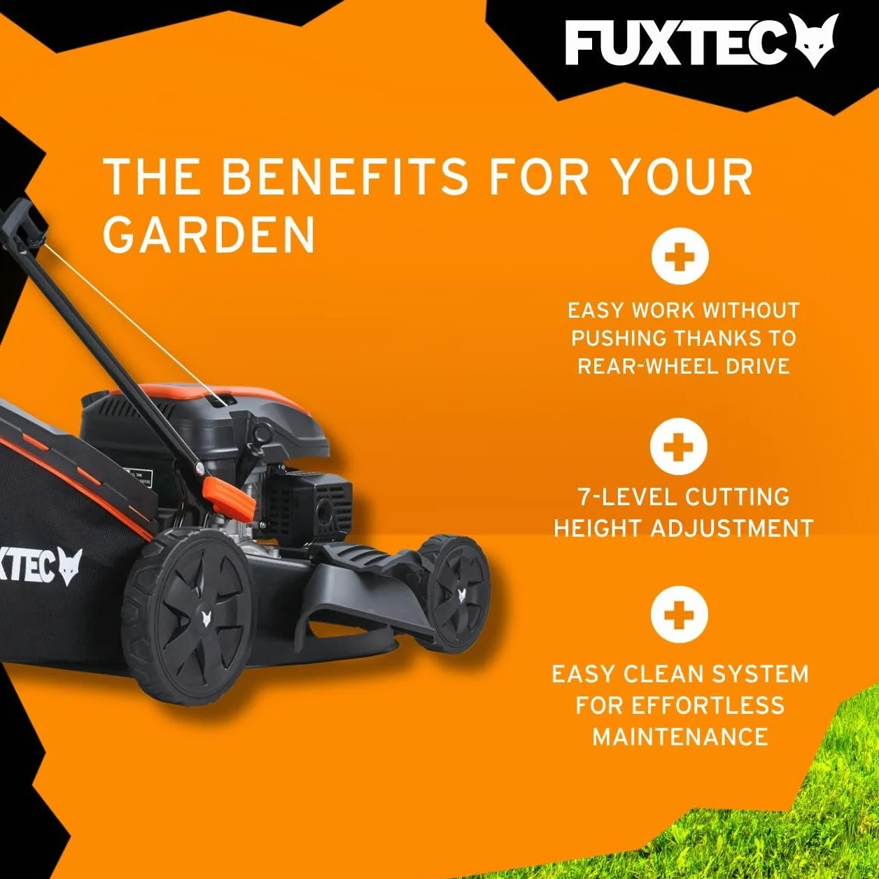 Kosiarka spalinowa FUXTEC 4w1 FX-RM5170 4 KM 2,9 kW szer. koszenia 51 cm napęd tylny 4-suwowa kosz 60 l