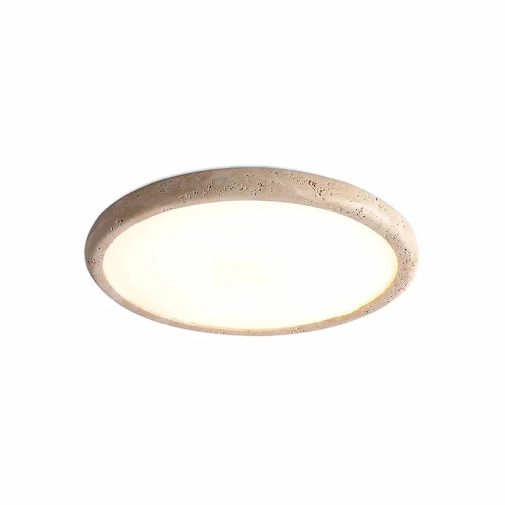 Japońskie Światło Sufitowe W Stylu Wabi Sabi LED Żółta Jaskinia Kamień Lampa Sufitowa Sypialnia Z Regulowaną Temperaturą Koloru Nordic Salon Study Room Ochrona Oczu Światła Sufitowe(58cm)