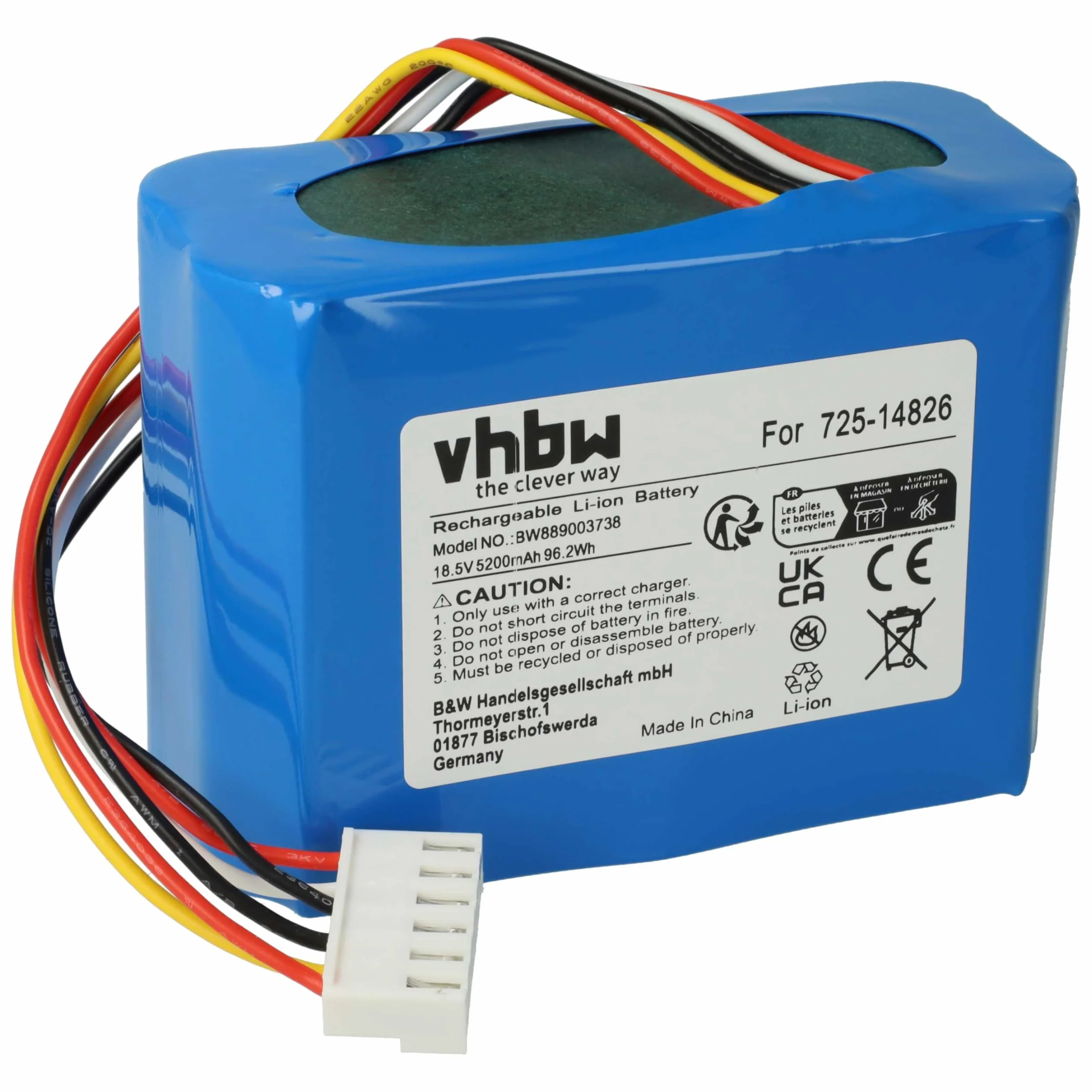 vhbw Akumulator Li-ion 18,5 V 5200mAh zastępuje Cub Cadet 725-14826, 725-14827 do kosiarki