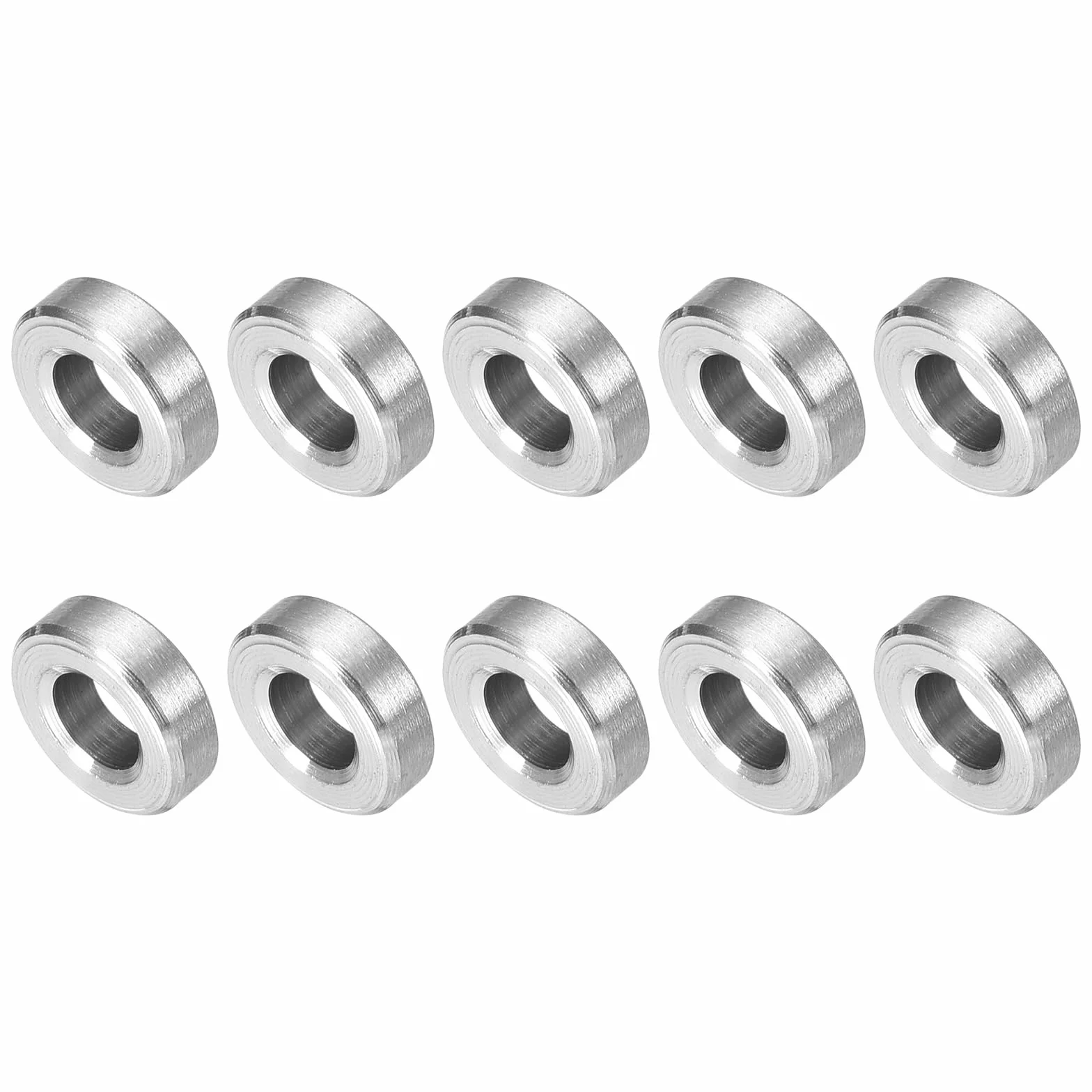 QUARKZMAN 10 sztuk dystansów ze stali nierdzewnej, 5 mm ID x 10 mm OD x 3 mm 3 mm niegwintowany mosiężny separator śrubowy okrągły szczelina do śrub nakrętek 3/16" lub M5