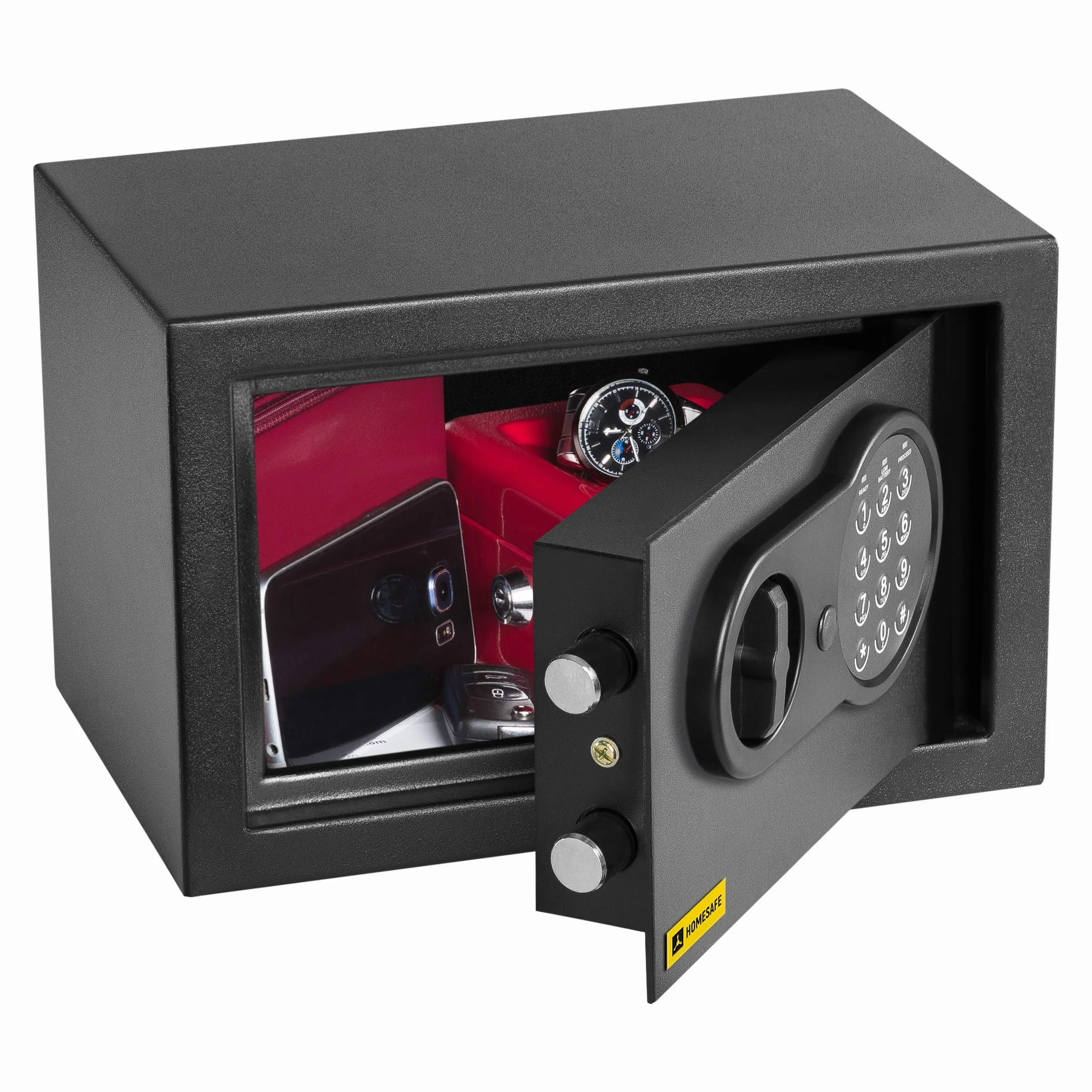 Homesafe HV20E Sejf z zamkiem elektronicznym, 20x31x20cm (HxWxD), Carbon Satynowa Czerń