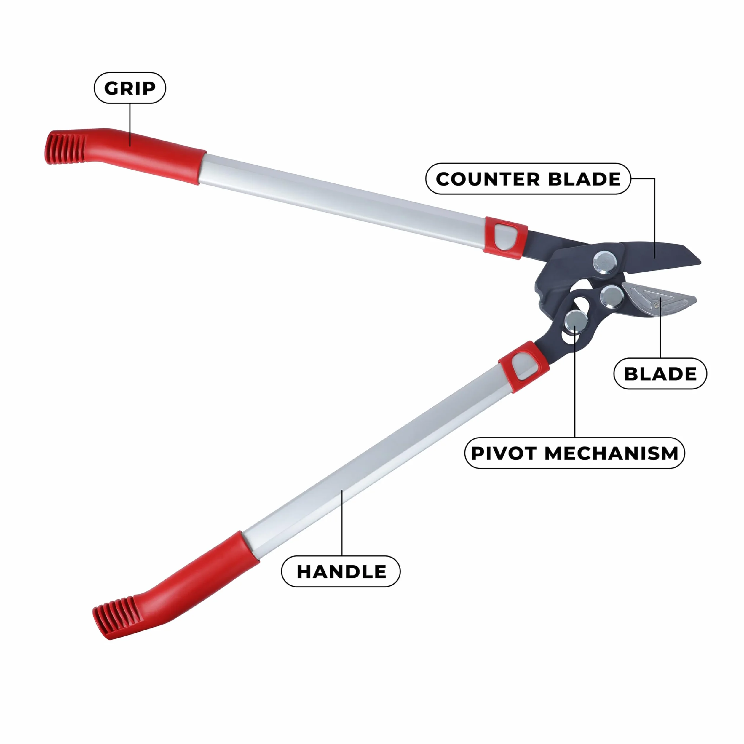 Wolf Garten "Power CUT RS 650" Lopper, czerwony/żółty/srebrny, 66 x 21 x 3,3 cm
