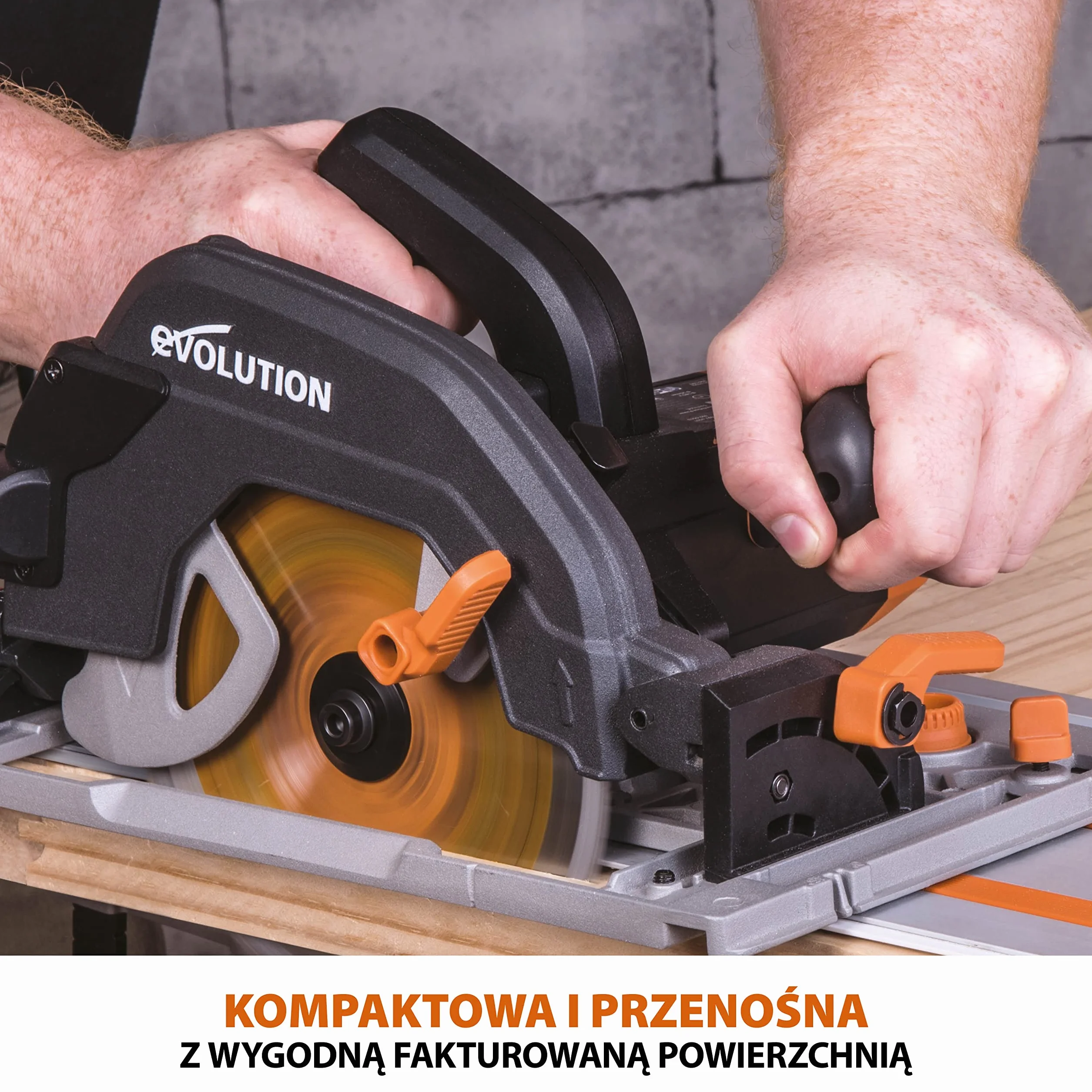 Evolution Power Tools R185CCSX Piła tarczowa i prowadnica do różnych materiałów, tnie drewno, drewno z gwoździami metal stal aluminium plastik, opcja odchylenia, w zestawie prowadnica 1020 mm, 185 mm
