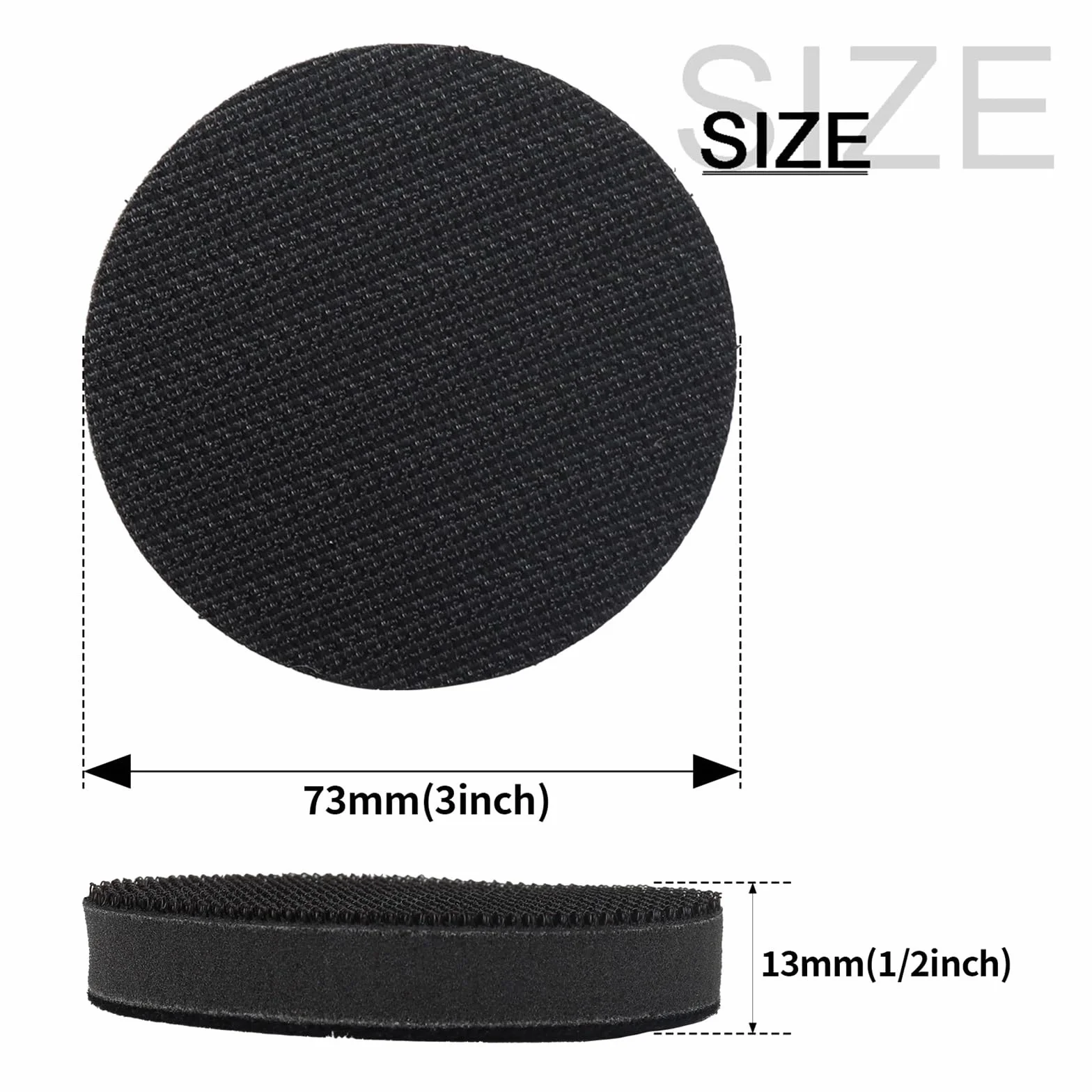 Polerująca tarcza szlifierki stołowej, 5 szt. 2/3-calowych miękkich gąbek z rzepem, podkładka szlifierska, tarcza polerska do szlifierki(5pcs 3inch)